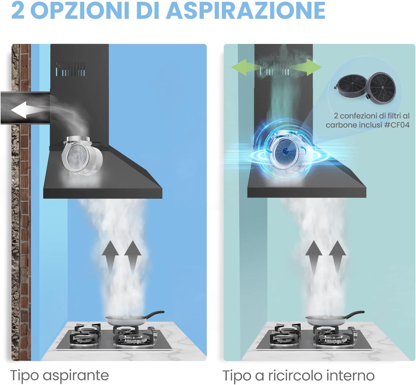 Comfee' Cappa Aspirante 60 cm PYRA17B-60 Nera - immagine 4