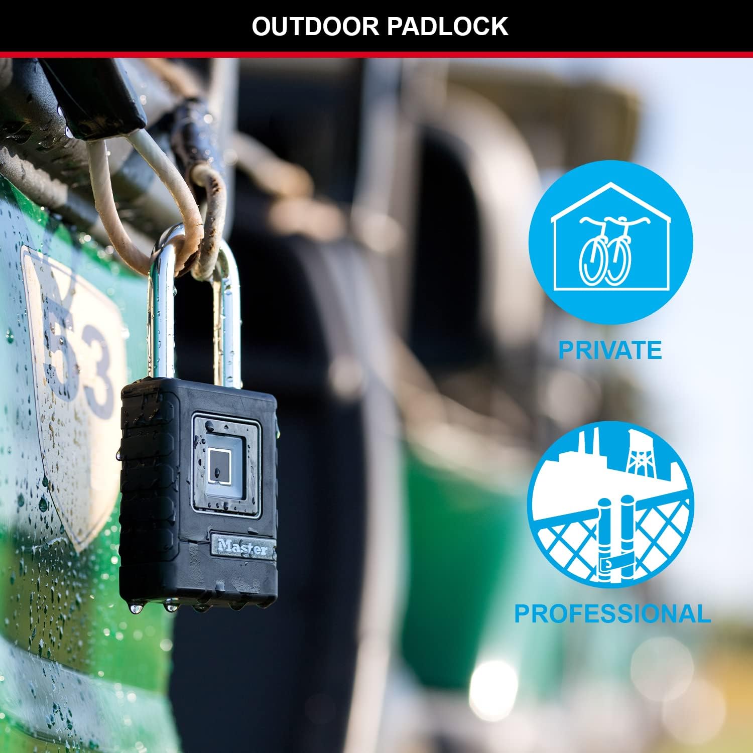 Master Lock Lucchetto Biometrico Robusto - immagine 4