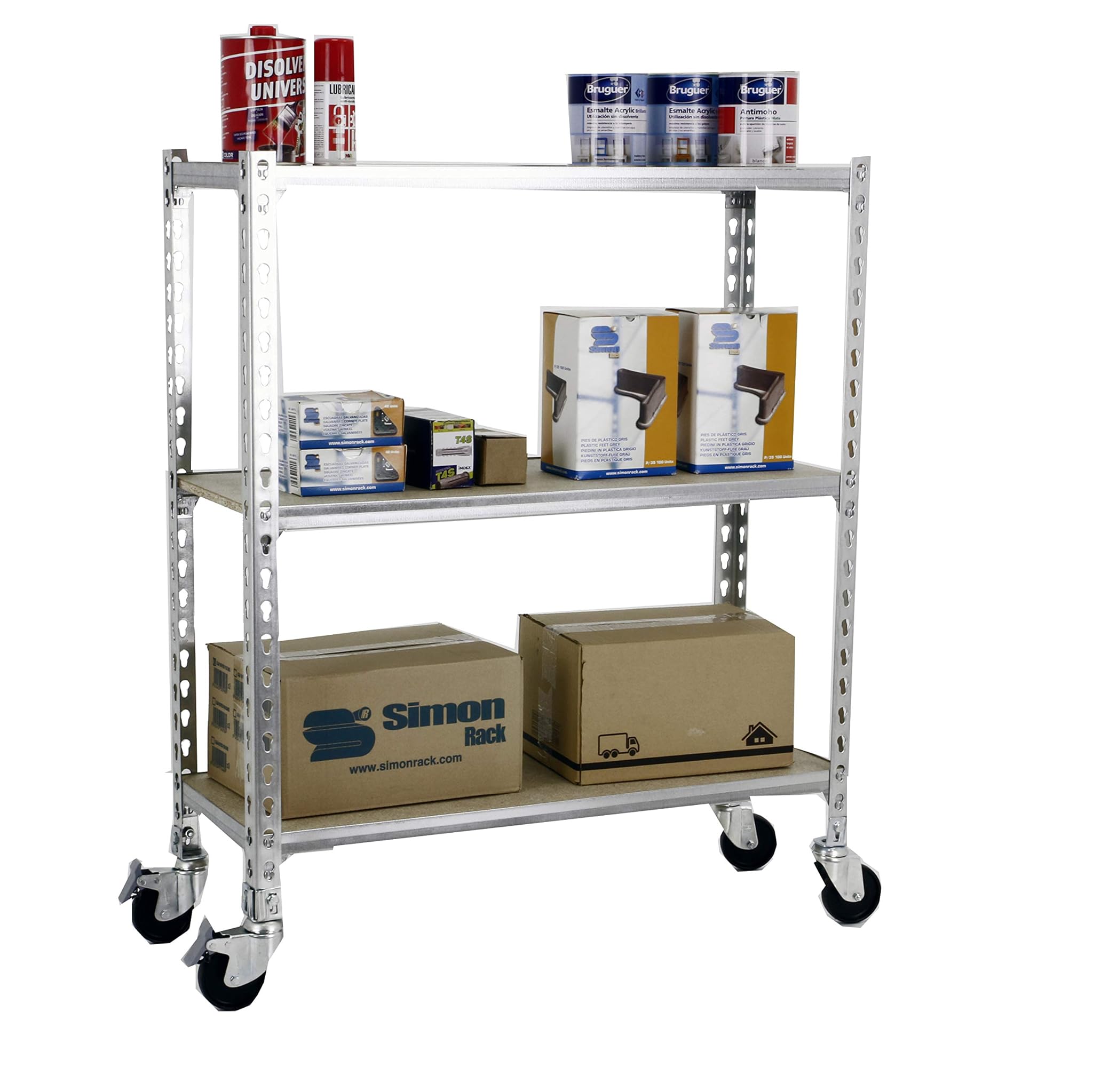 Simon Rack Scaffale Metallo Garage 3 Ripiani 975x800x400 mm