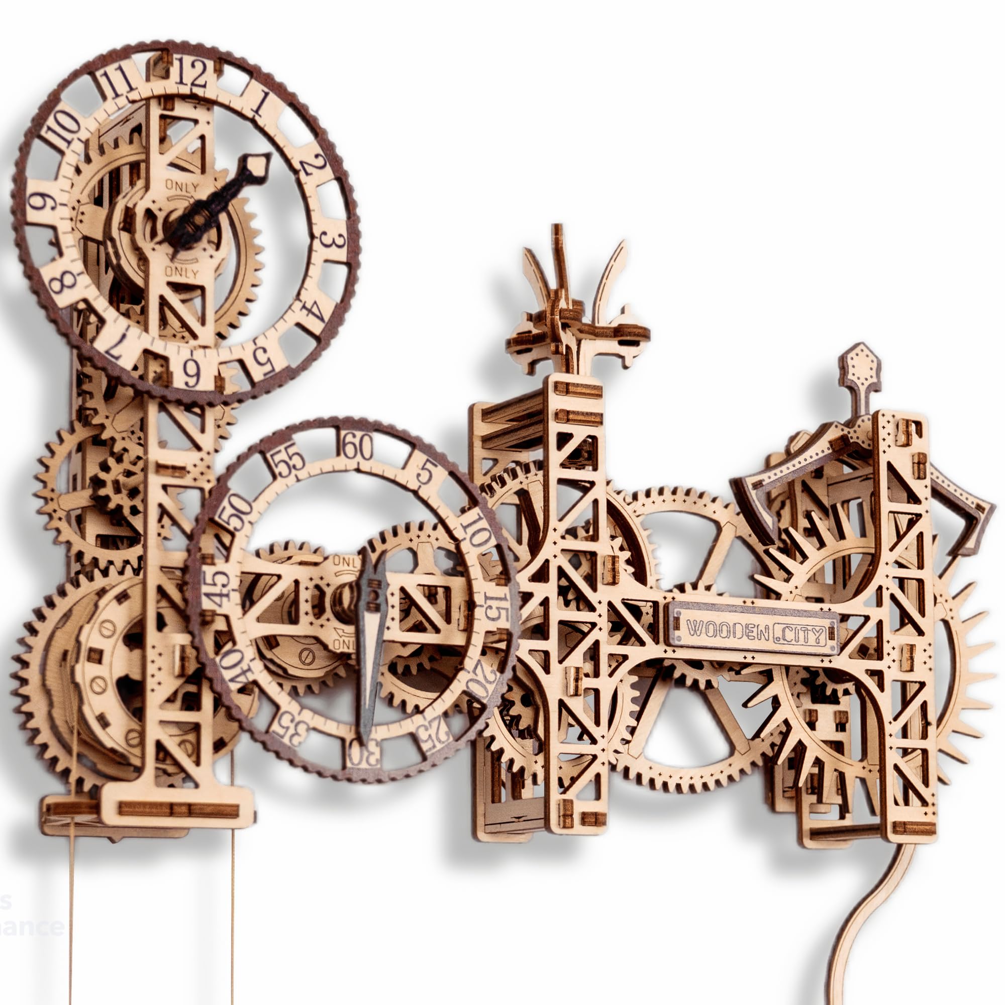 Wooden.city Steampunk Puzzle 3D con Orologio