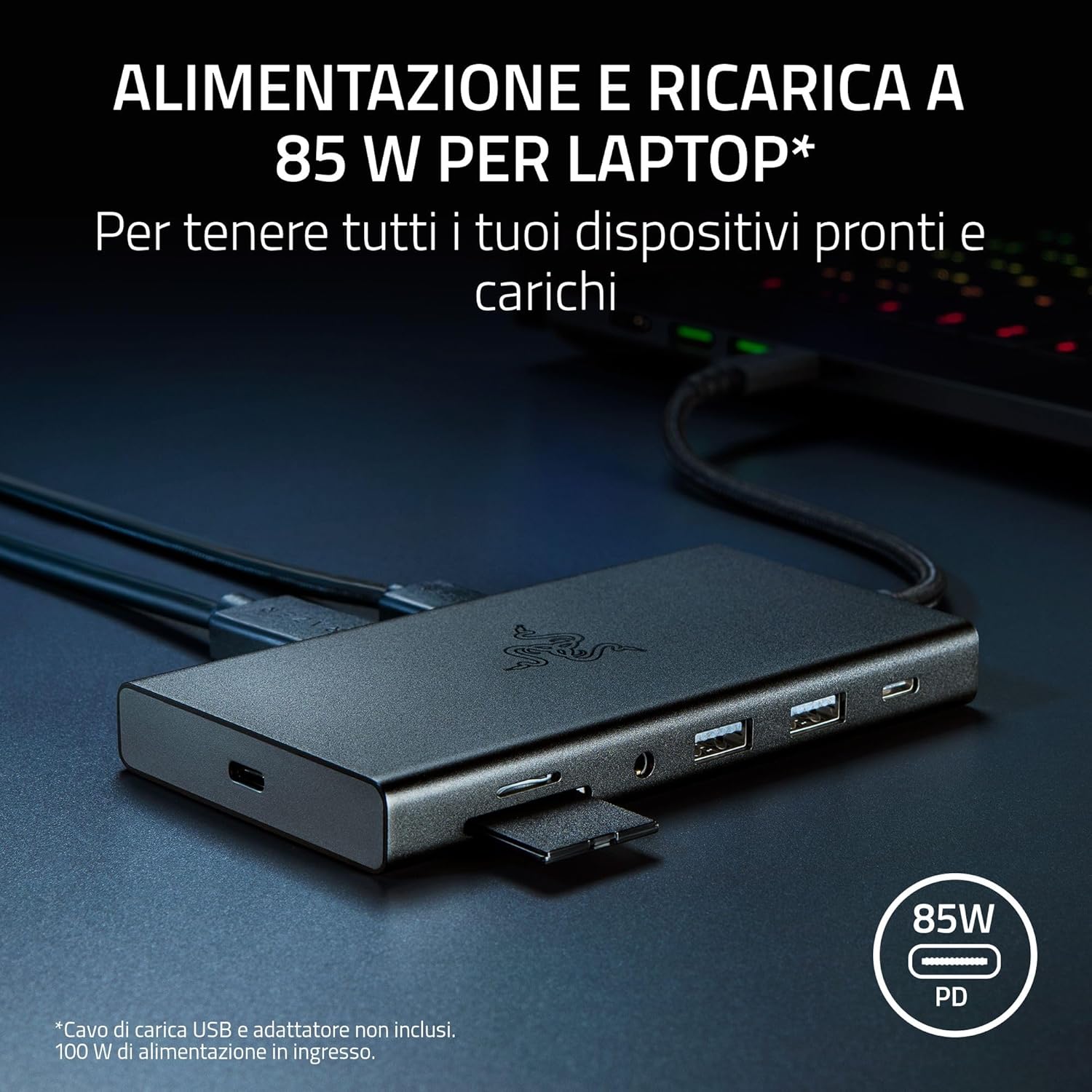 Razer USB-C Dock 11 Porte, Nero - immagine 6