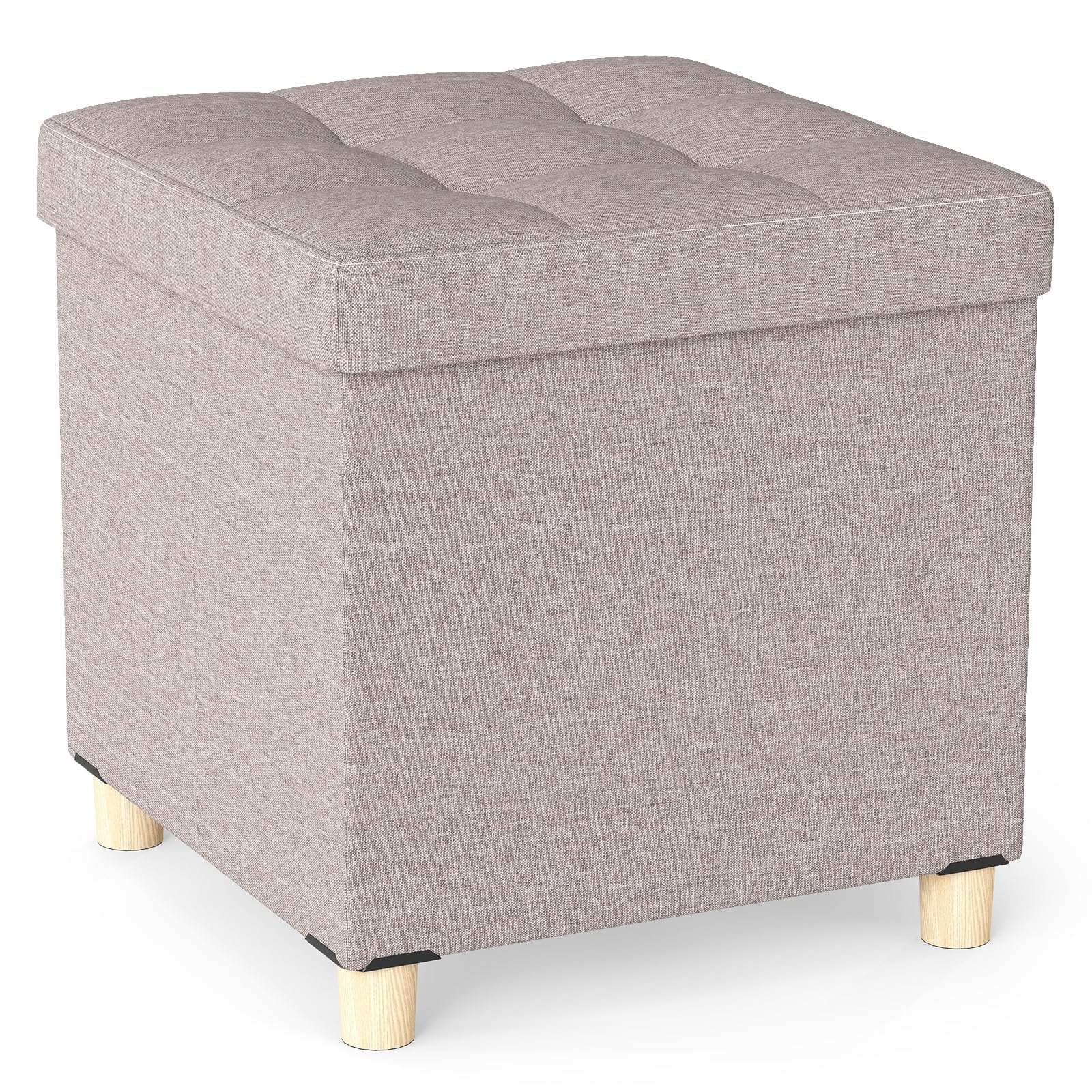 Fantask Pouf Contenitore 45x45x45cm, Beige