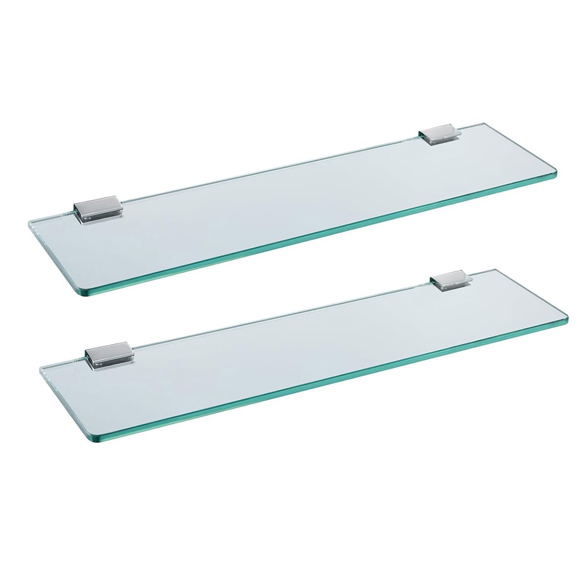 Melairy 2PC Mensola in Vetro Temperato 35CM