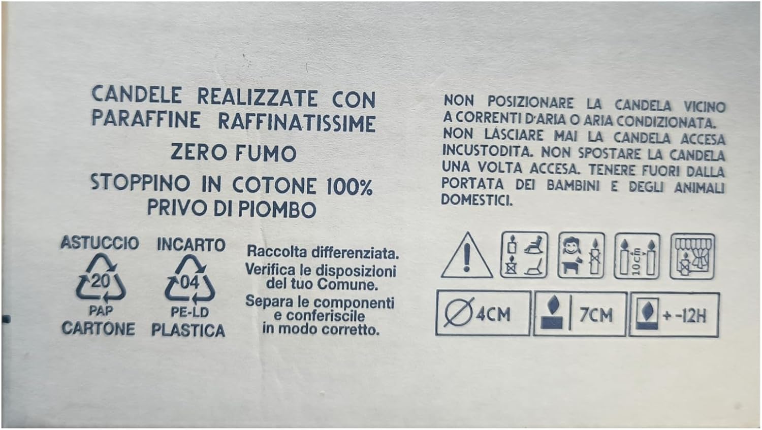 Cereria Di Giorgio - 12 Candele Bianche 4x7 cm - immagine 2