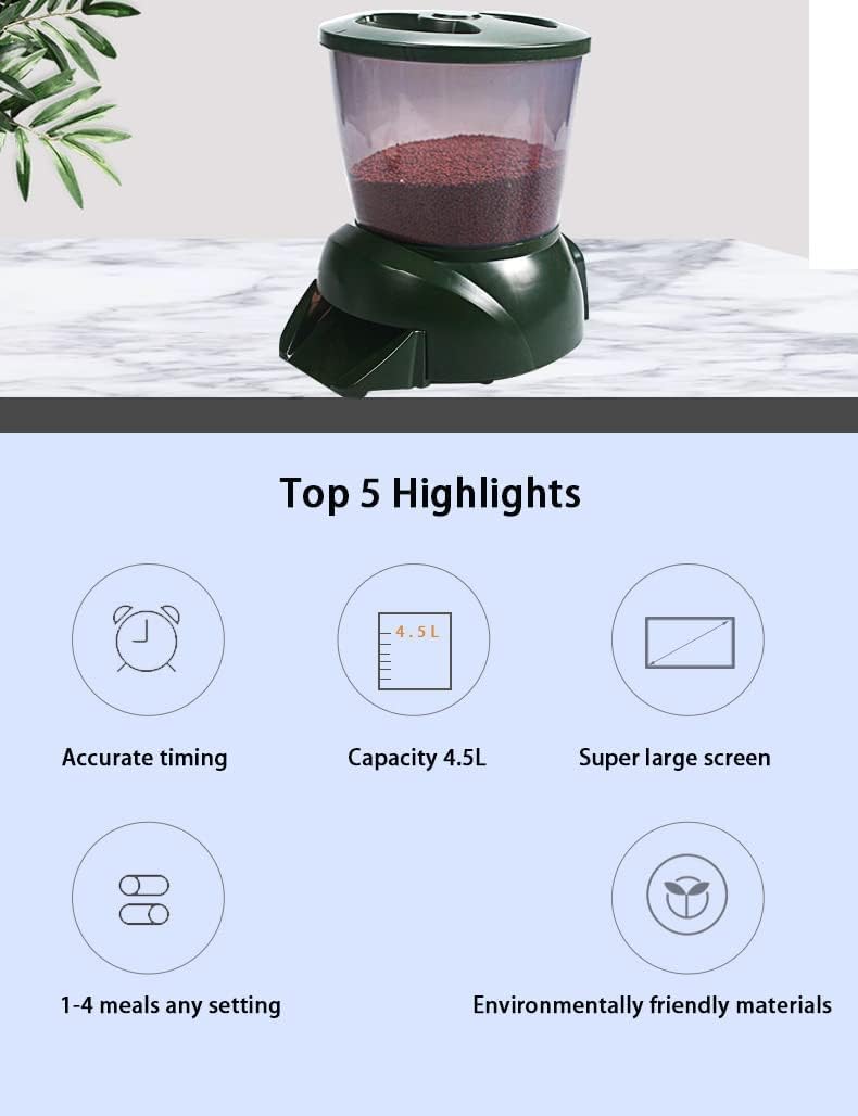 Afgssm 4.5L Pond Fish Feeder - Mangiatoia automatica - immagine 3