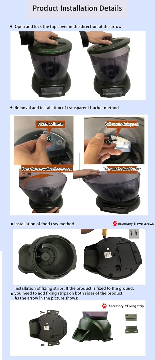 Afgssm 4.5L Pond Fish Feeder - Mangiatoia automatica - immagine 4