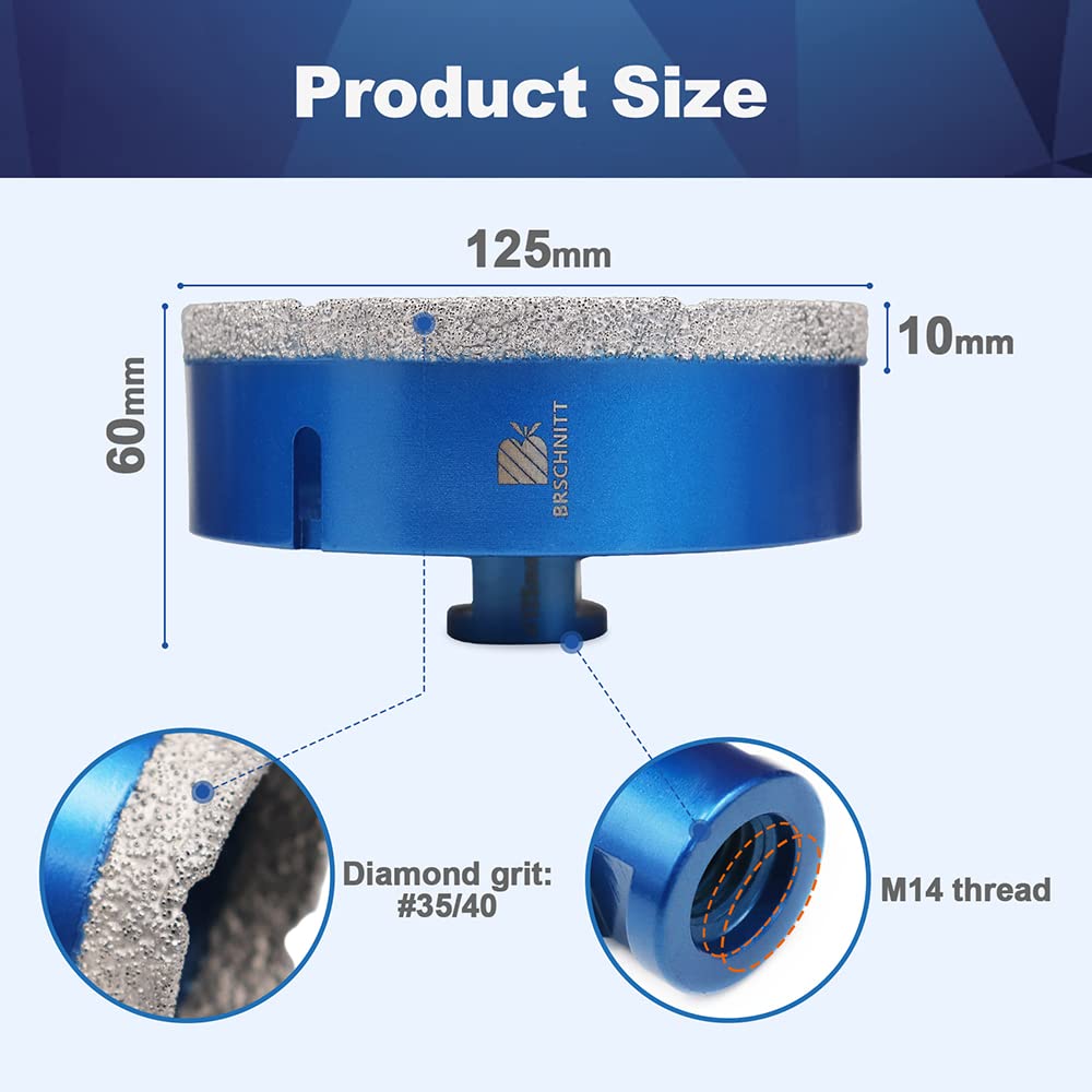 Brschnitt Punta Trapano Diamantata 125mm M14 - immagine 2
