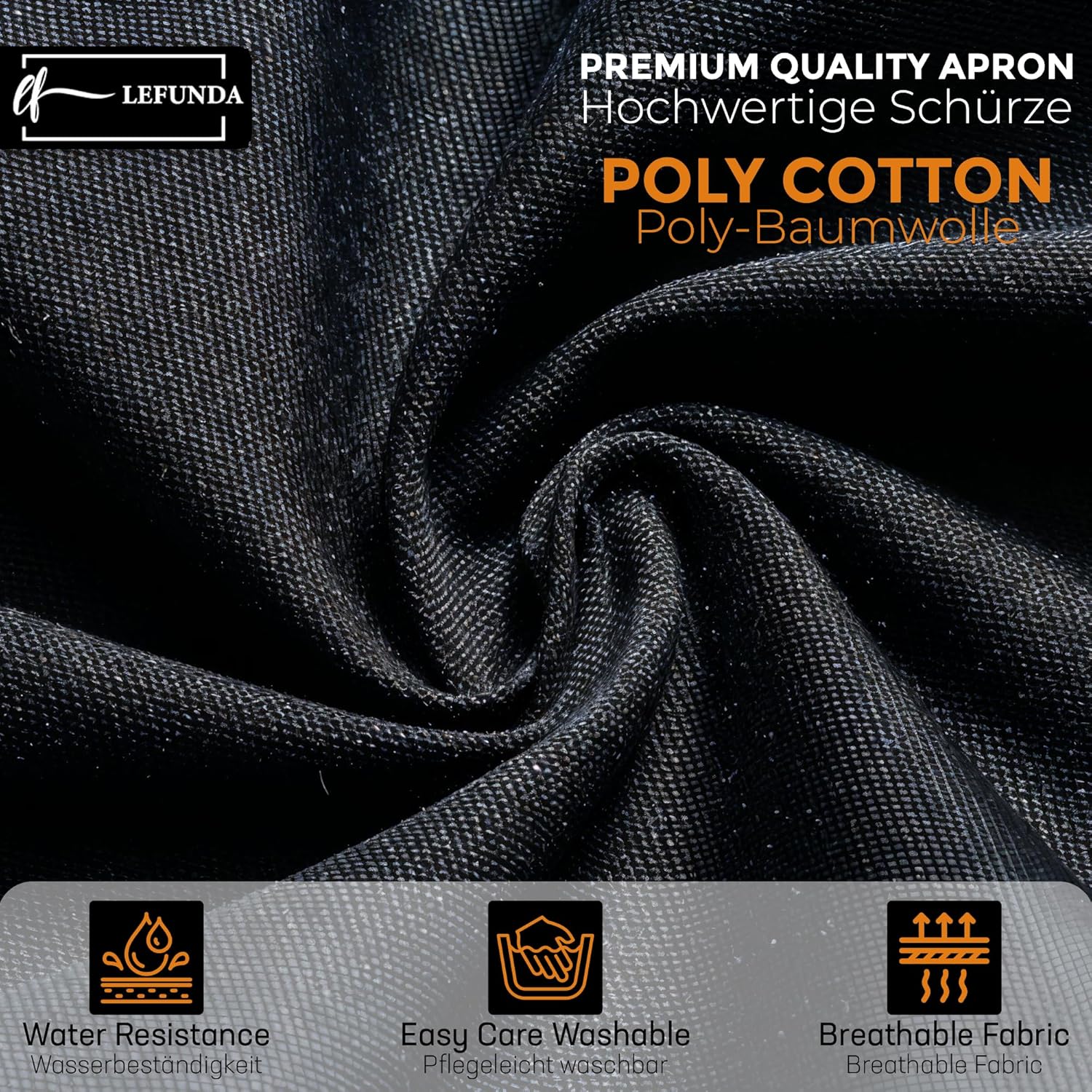 Grembiule da Cucina Impermeabile con 3 Tasche - immagine 6