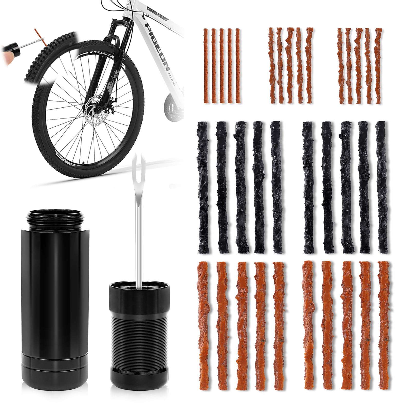 LPZMPZ Kit Riparazione Pneumatici Tubeless Bici