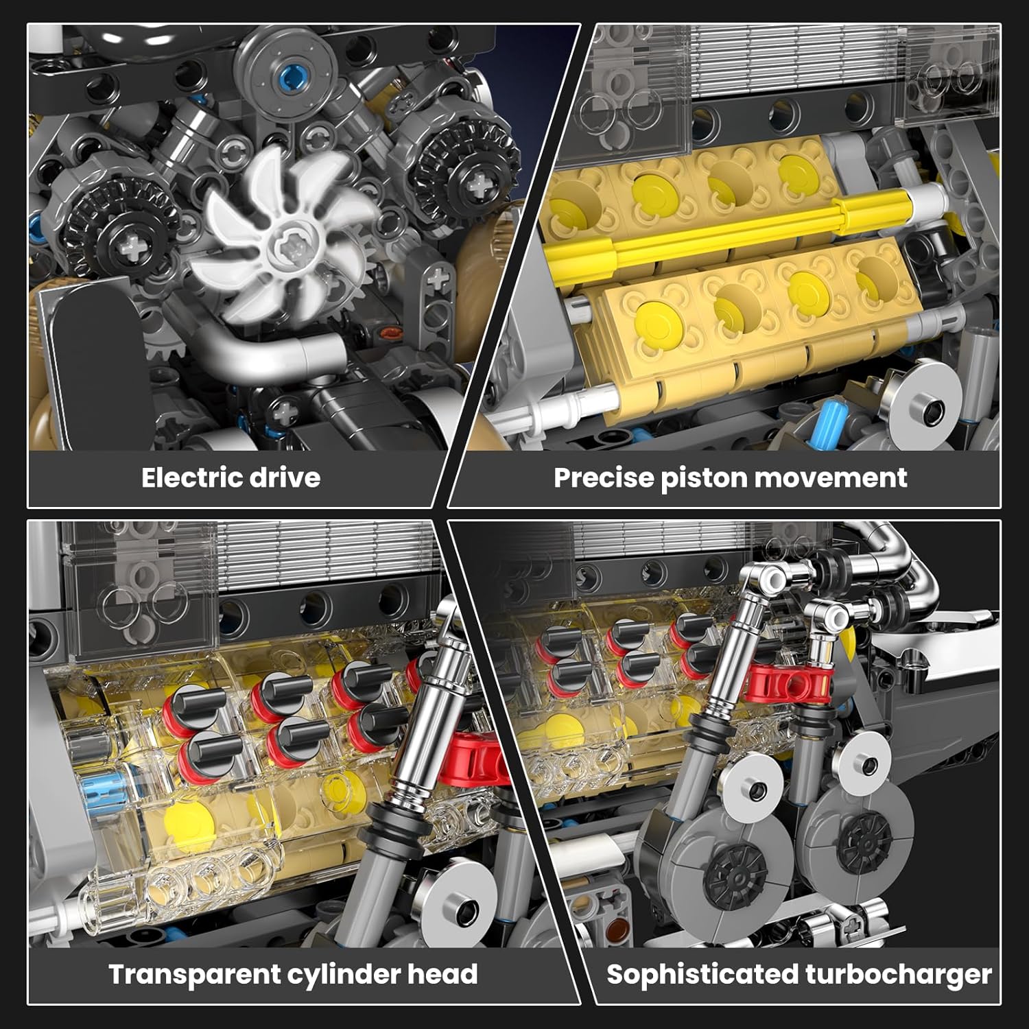 Mould King 10131 - Modellino Motore a Benzina MOC (852 pezzi) - immagine 3