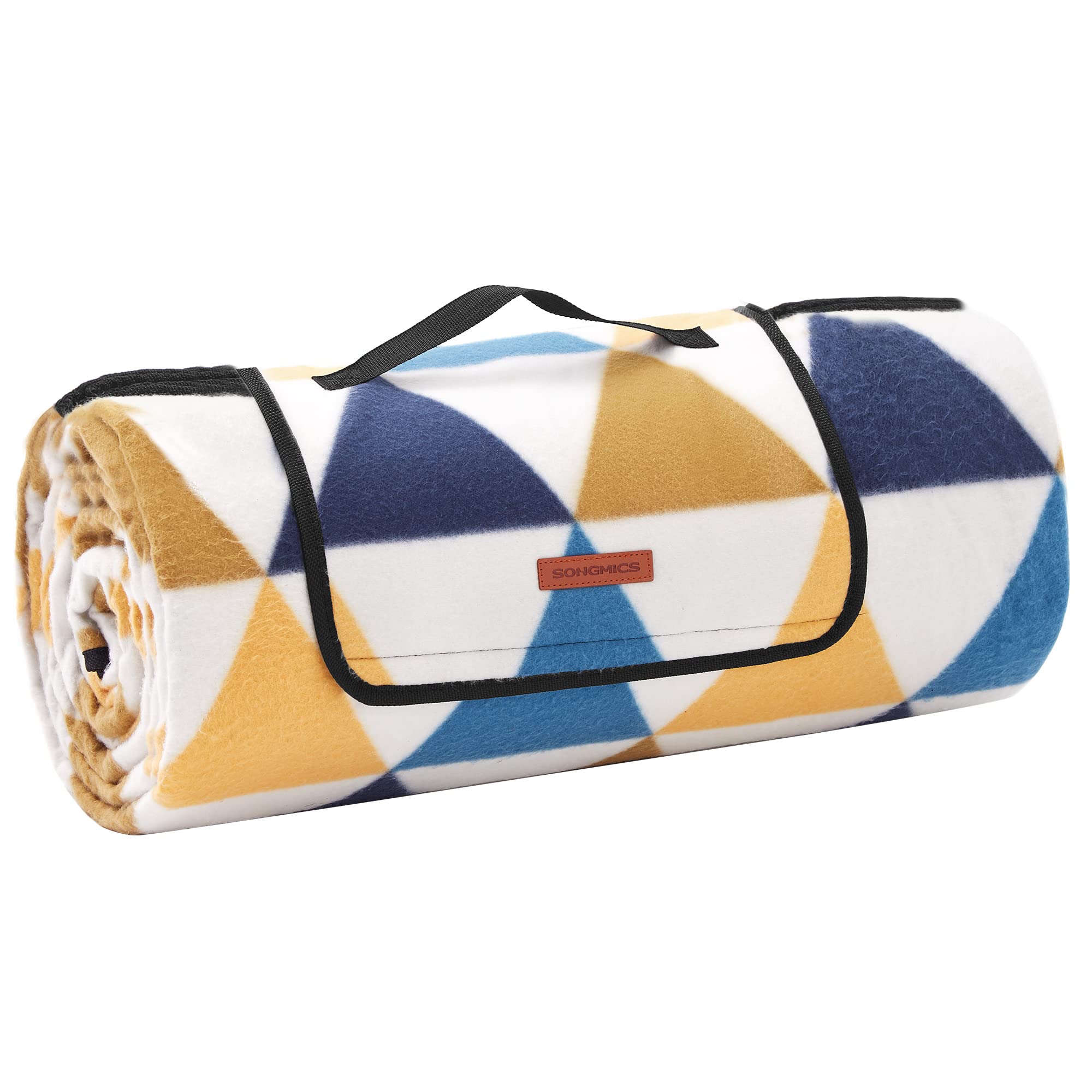 Songmics Coperta Picnic 300x200cm - Triangolare Giallo/Blu