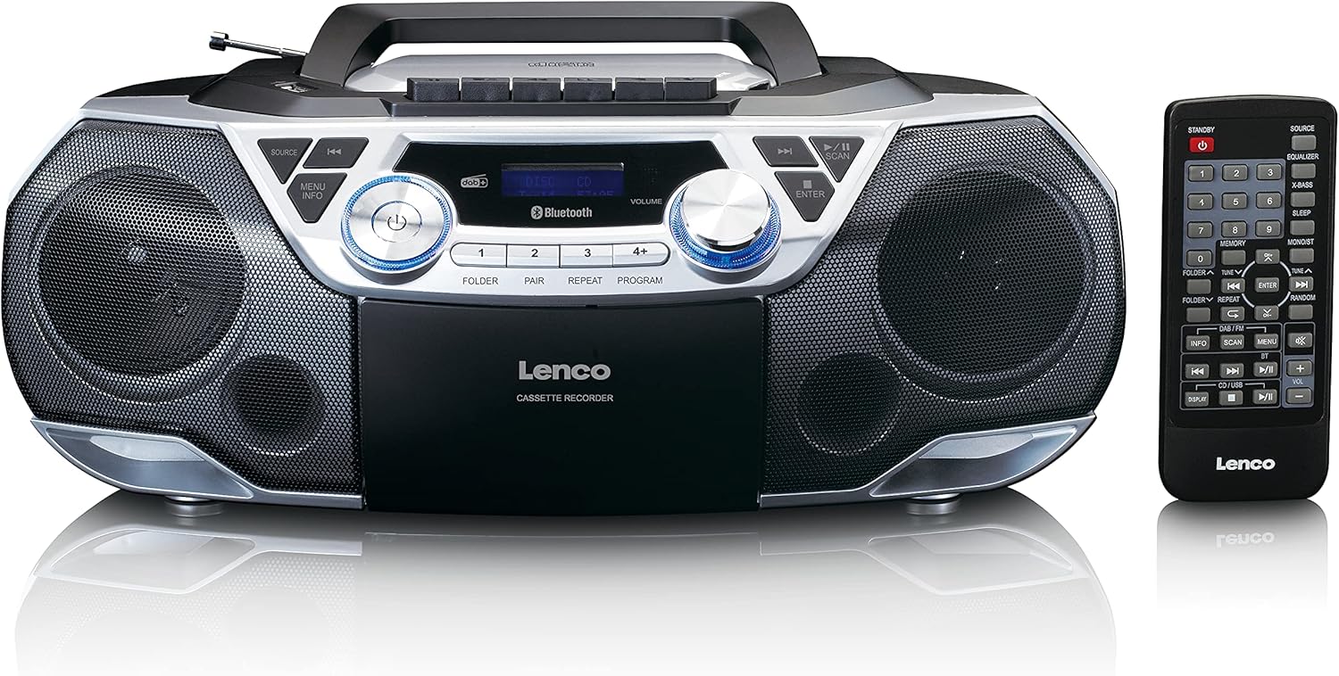 Lenco SCD-720 - Boombox DAB+ Bluetooth 5.0, Argento - immagine 1