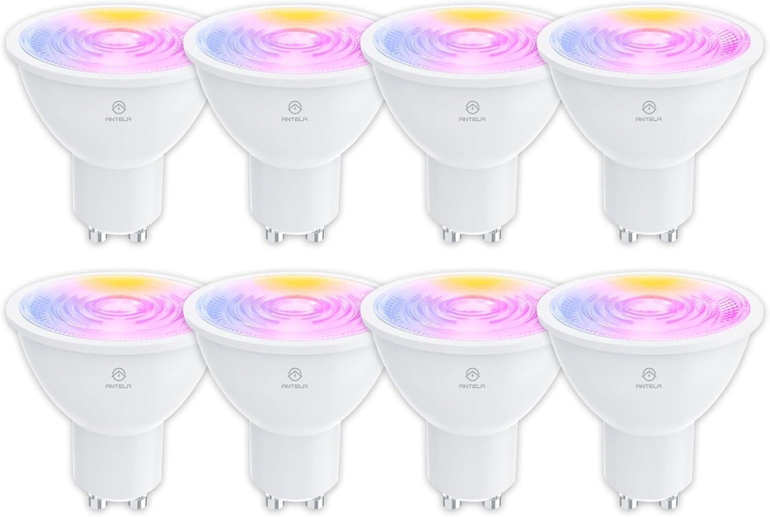 Antela Lampadina Alexa GU10 4,5W Multicolore, 8PCS - immagine 1