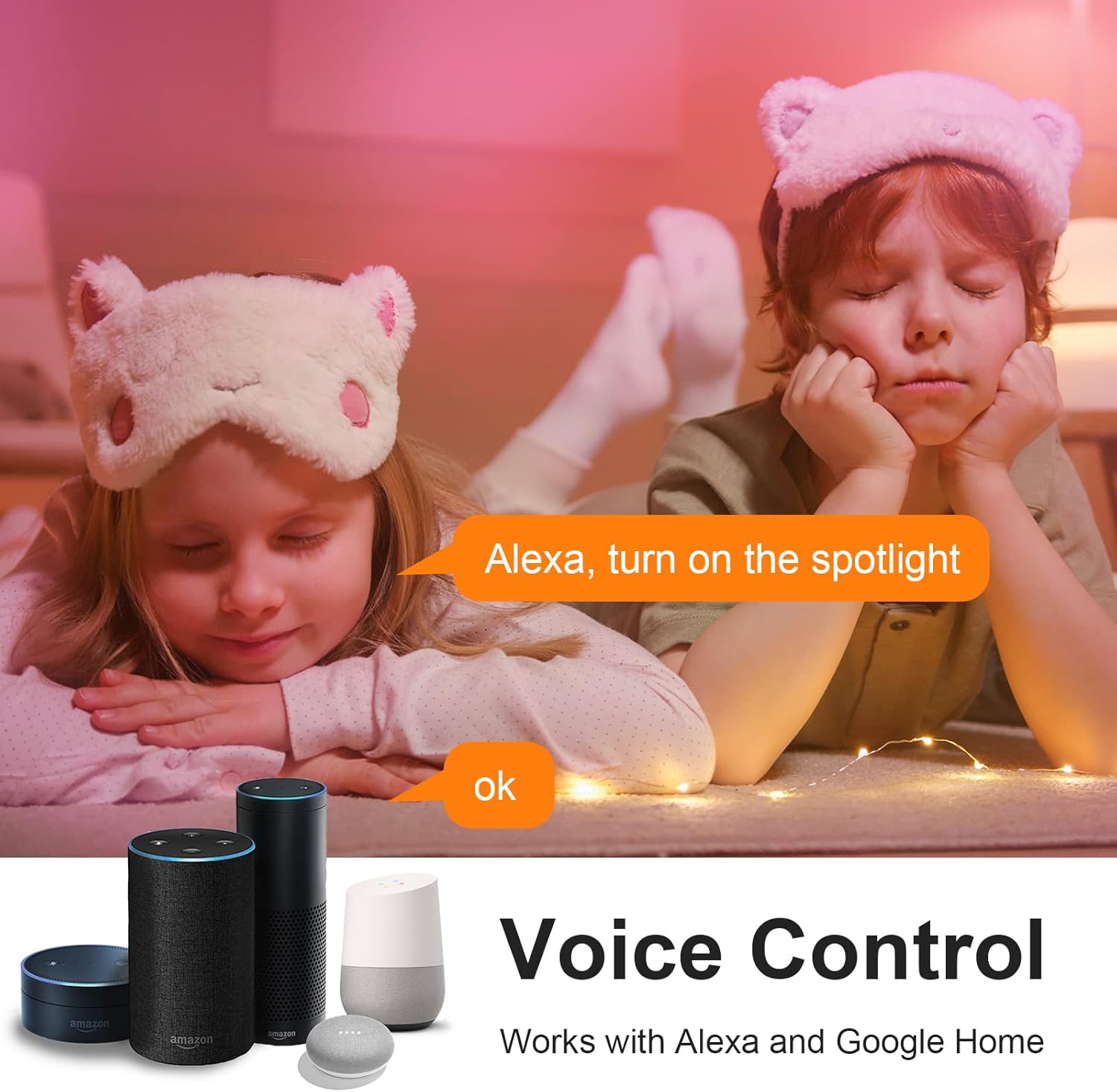 Antela Lampadina Alexa GU10 4,5W Multicolore, 8PCS - immagine 4