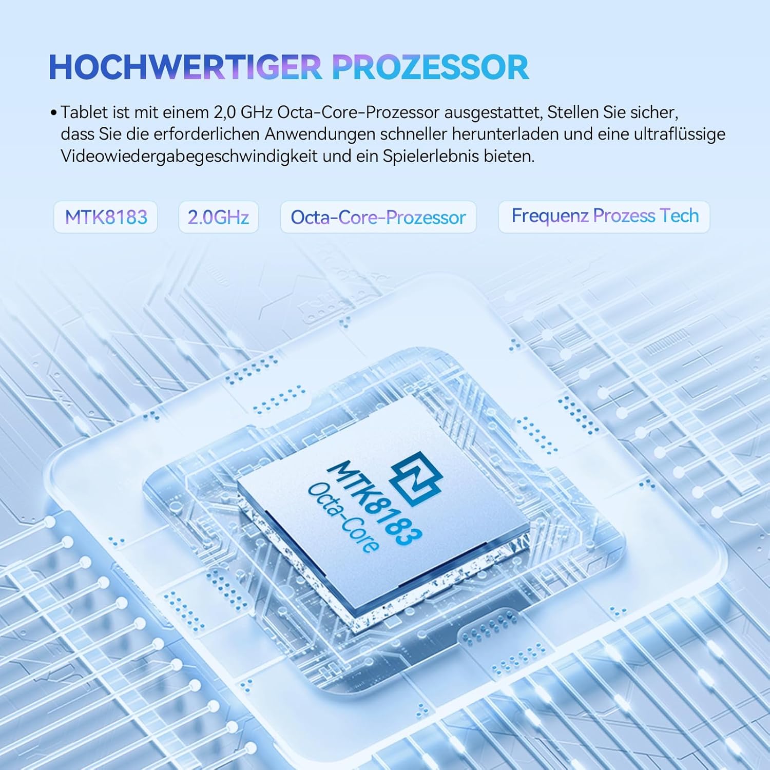 Antemper Tablet 10 Pollici Android 13 Octa-Core, Nero - immagine 2