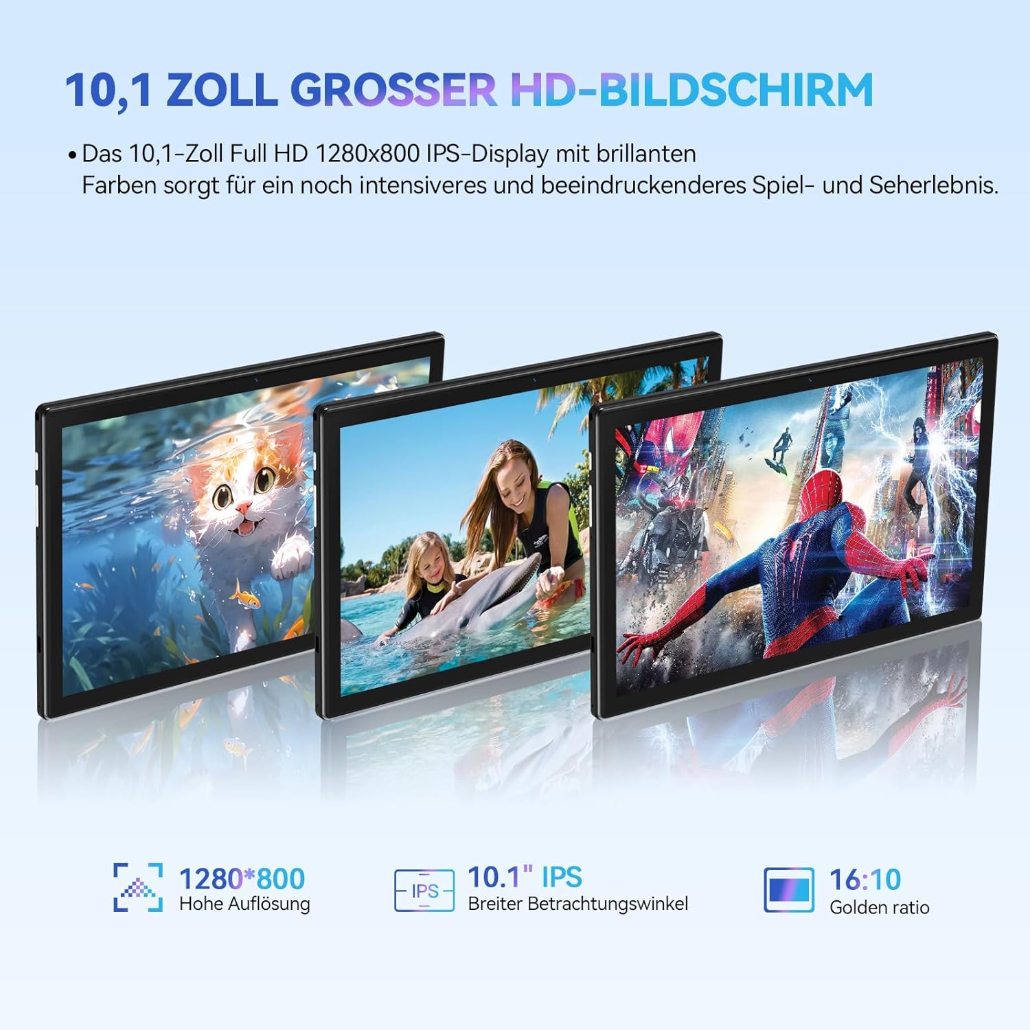 Antemper Tablet 10 Pollici Android 13 Octa-Core, Nero - immagine 4