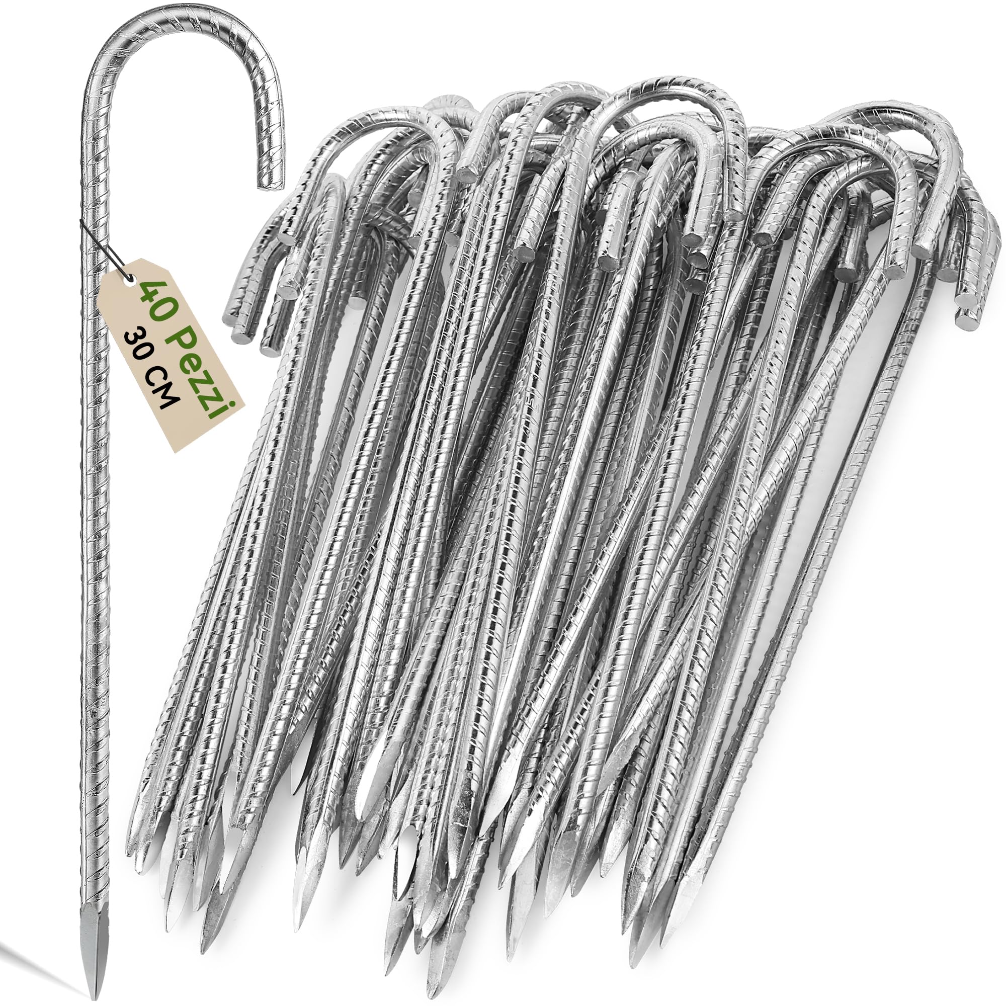 Graxury 40 Tendalini per Trampolino Pesante 30cm