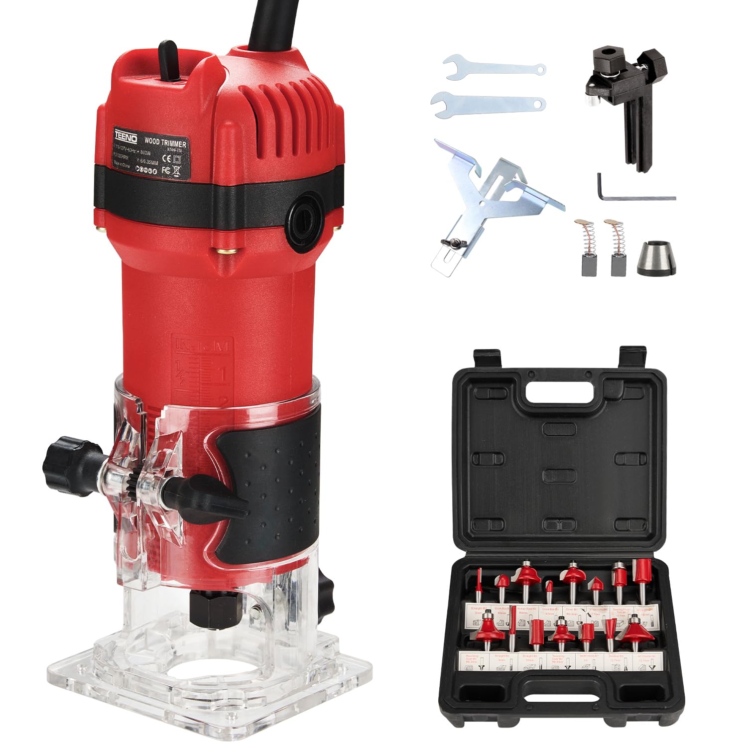 Teeno Rifilatore Fresatrice Verticale 800W 31000 RPM