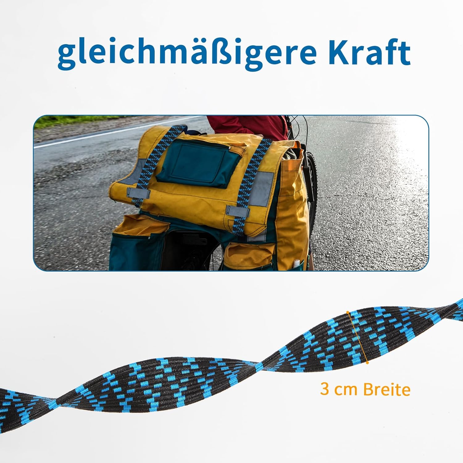 4 Pezzi Corde Elastiche con Ganci 2M, Blu - immagine 3