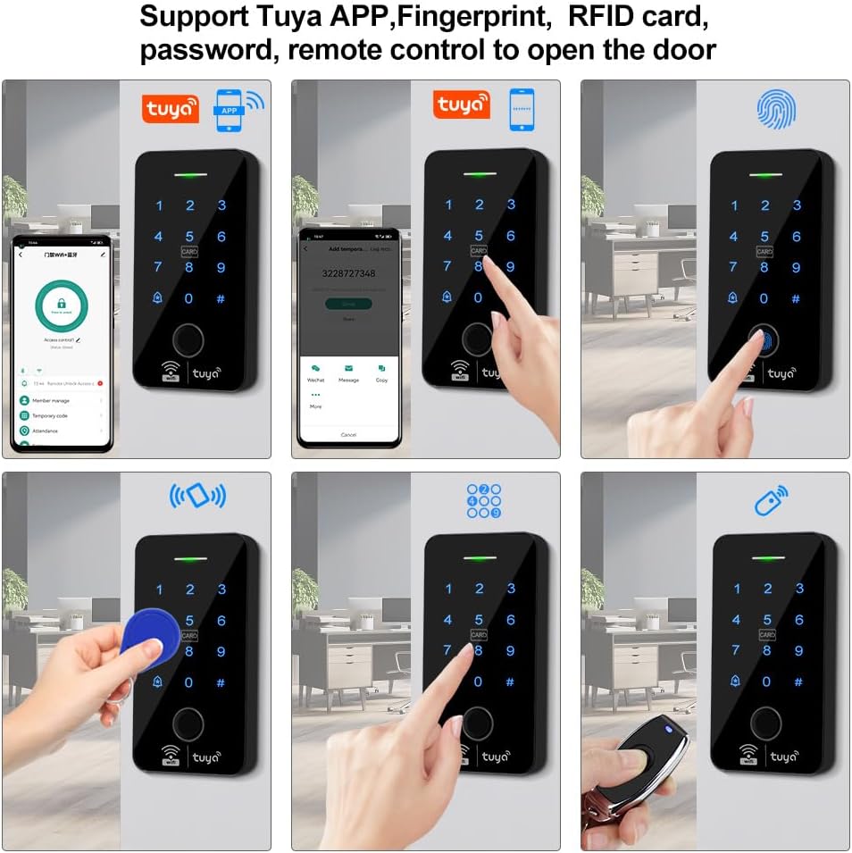 Fusytuly WiFi Sistema Controllo Accessi Biometrico IP68 - immagine 3