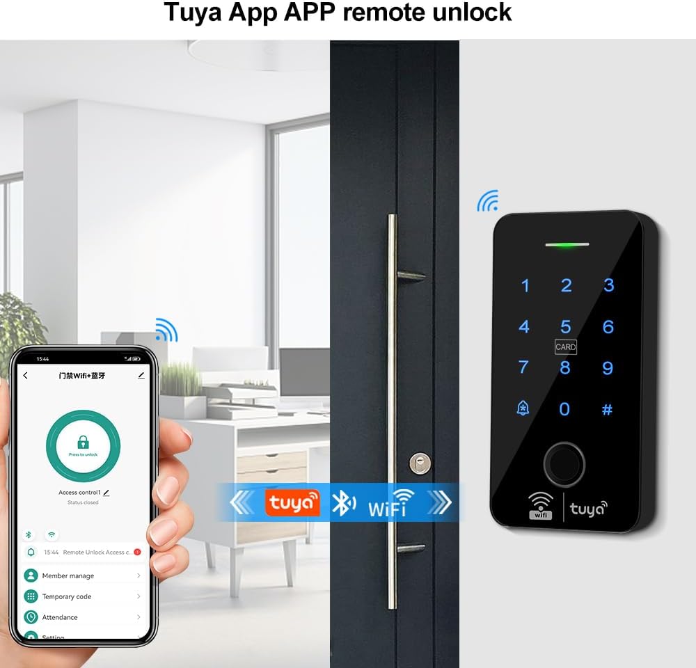 Fusytuly WiFi Sistema Controllo Accessi Biometrico IP68 - immagine 4