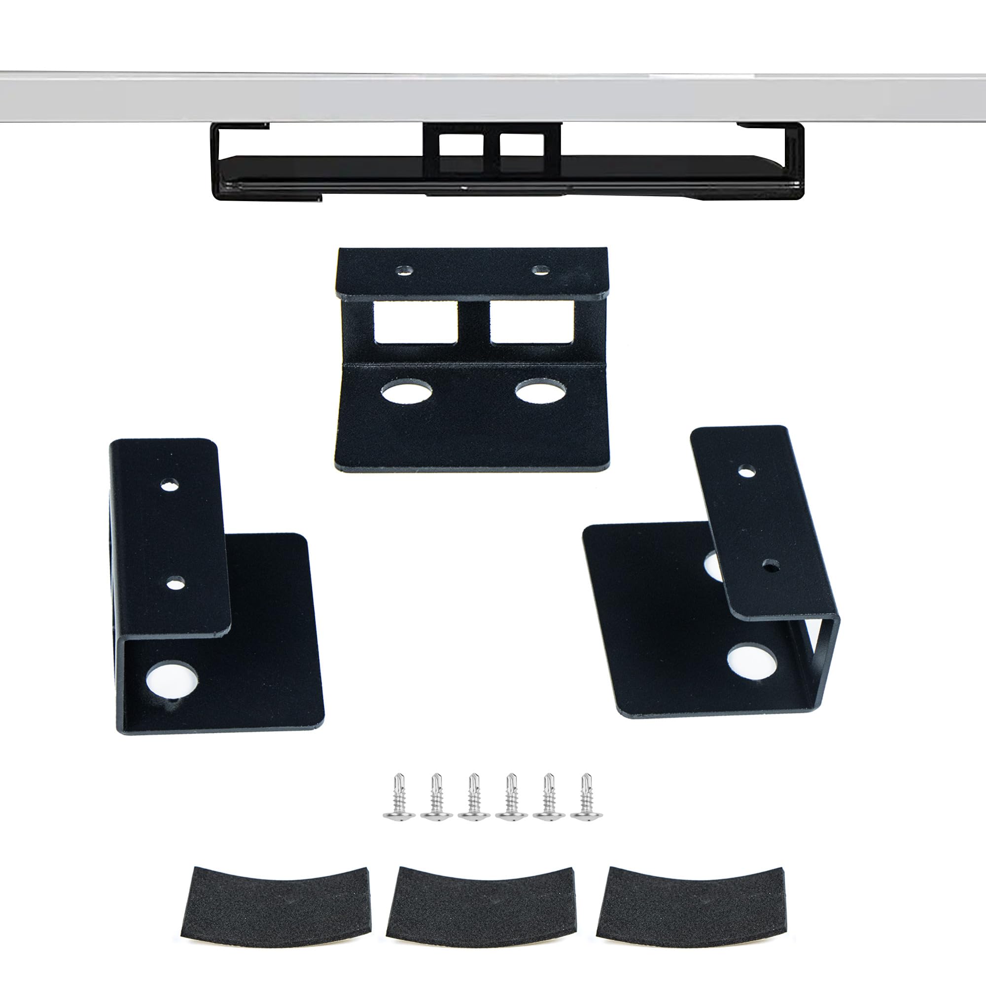 Supporto Laptop Sotto Scrivania in Alluminio - Mensola Portatile Con Vite per Computer, Risparmio di Spazio, Compatibile Con 0-40 mm, Nero