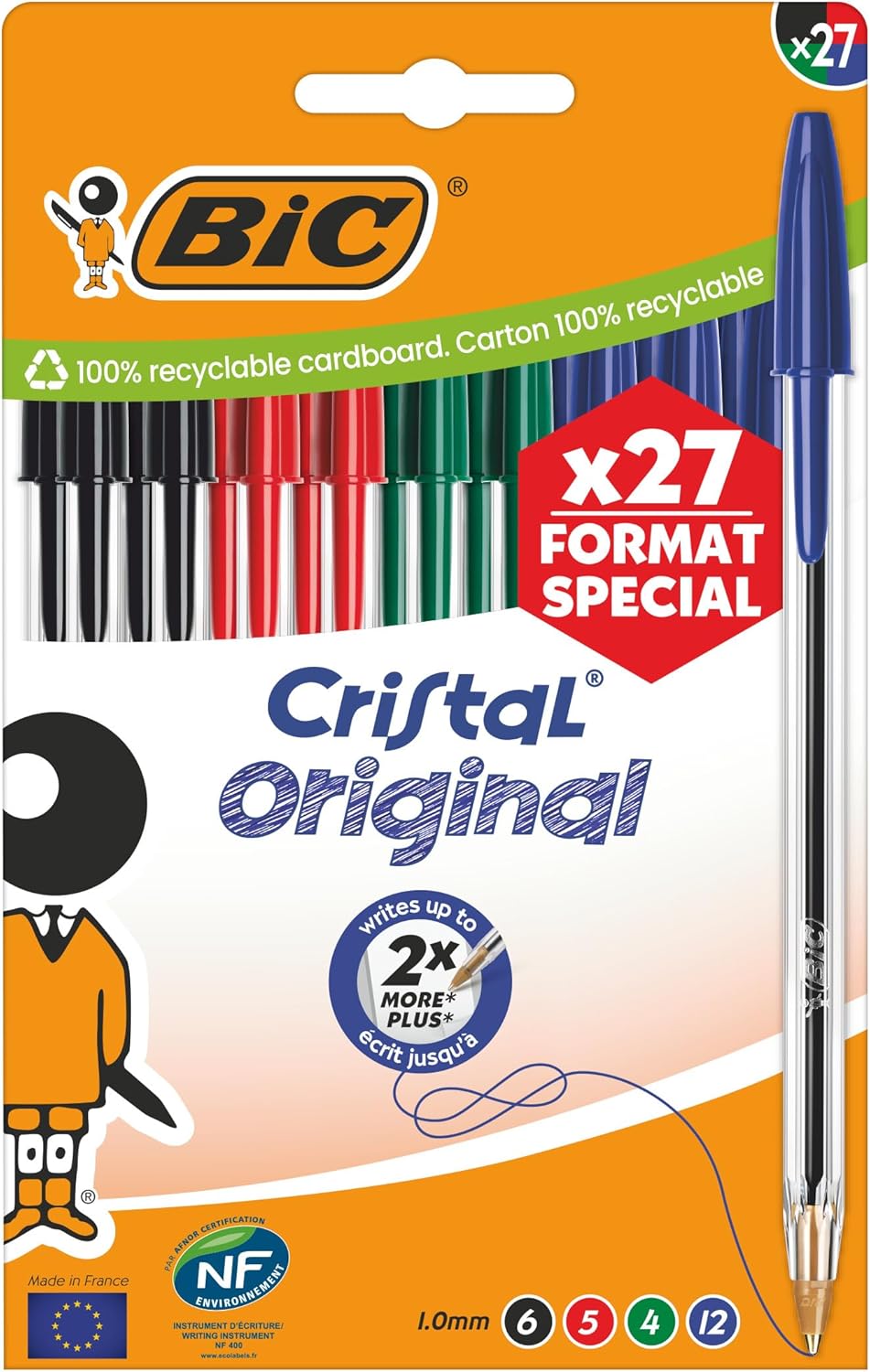 Bic Penne a Sfera Cristal Original Punta Media 1,00mm - immagine 1