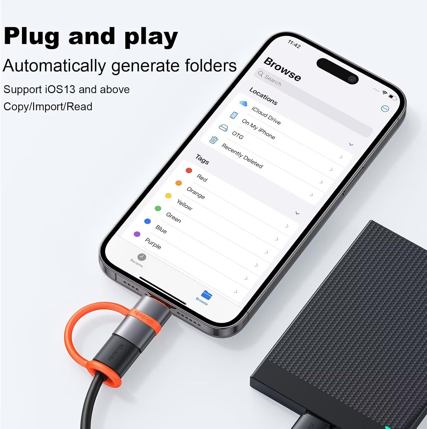 Mcdodo Adattatore Lightning a USB 3.0 per iPhone - immagine 4