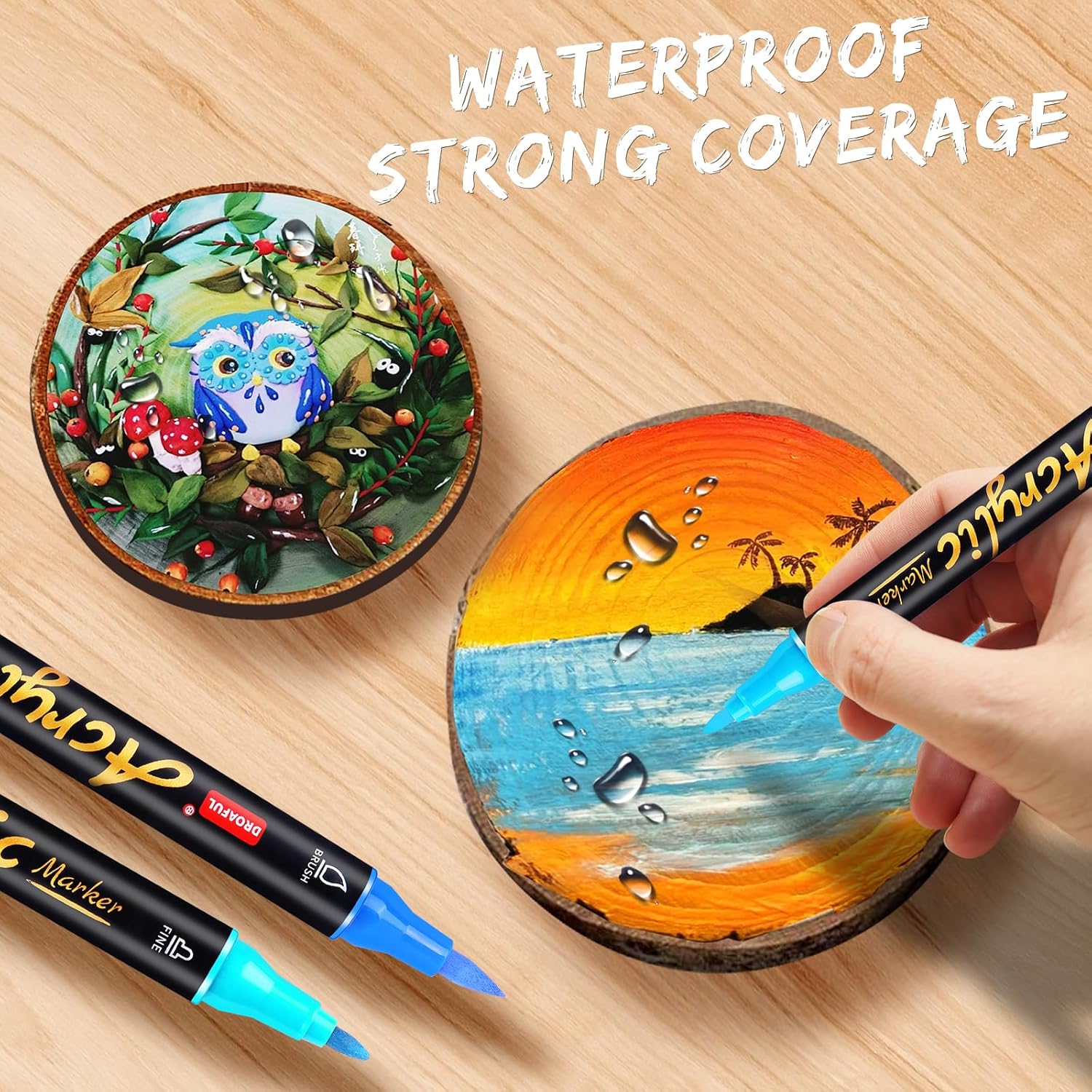 Pennarelli Acrilici Doppia Punta - 20 Colori - immagine 6