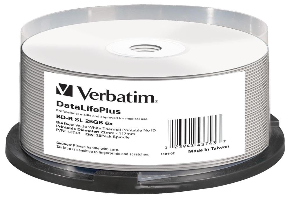 VERBATIM Pack di 5 BD-R LTH Type 25 GB 6x - superficie Hard Coating Protection