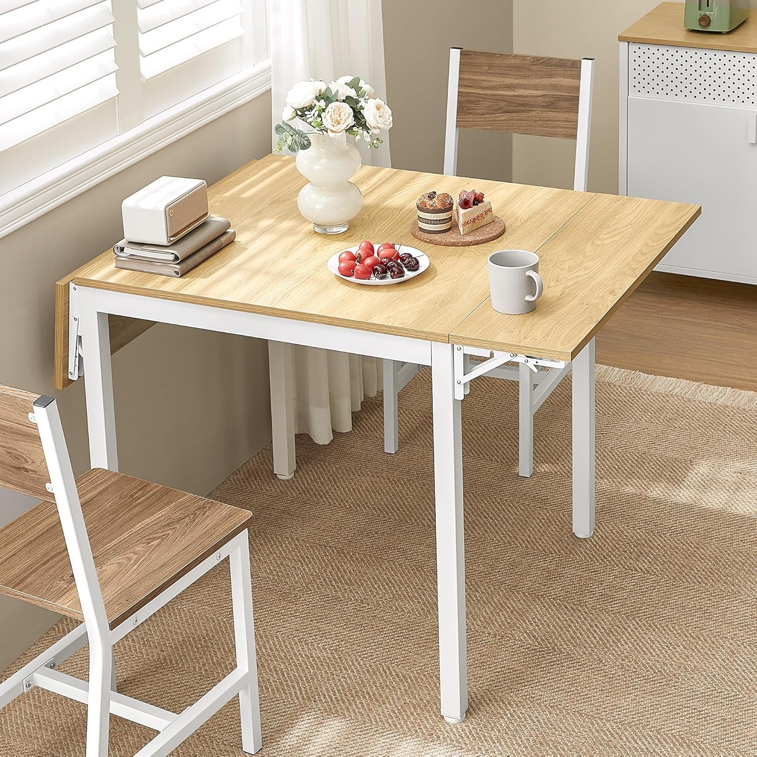 Vasagle Tavolo da Pranzo Estensibile Pieghevole - immagine 2