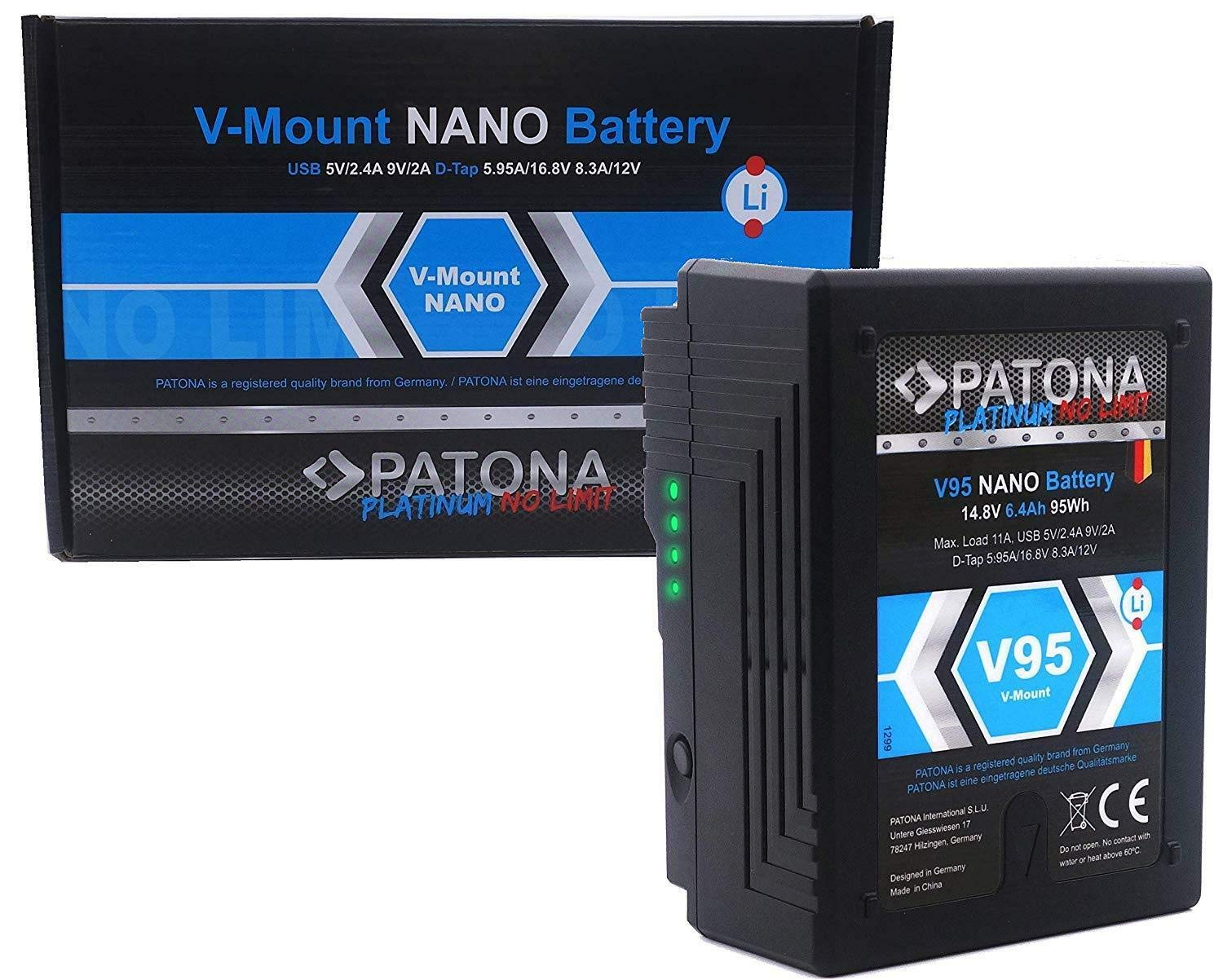 PATONA Platinum II - NANO V95 - Batteria V-mount / 95Wh / D-Tap/USB