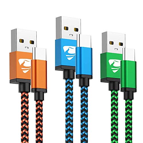 Cavo USB C, Cavo USB Type-C 3Metri 3Pezzi Caricabatterie Cavetto Ricarica Rapida Filo Caricatore Carica per Samsung S21 S22 S20 S10 S8 S9 A13 A20e A33 A52 A52s A53 A72 A21s, Huawei/Google Pixel/Xiaomi