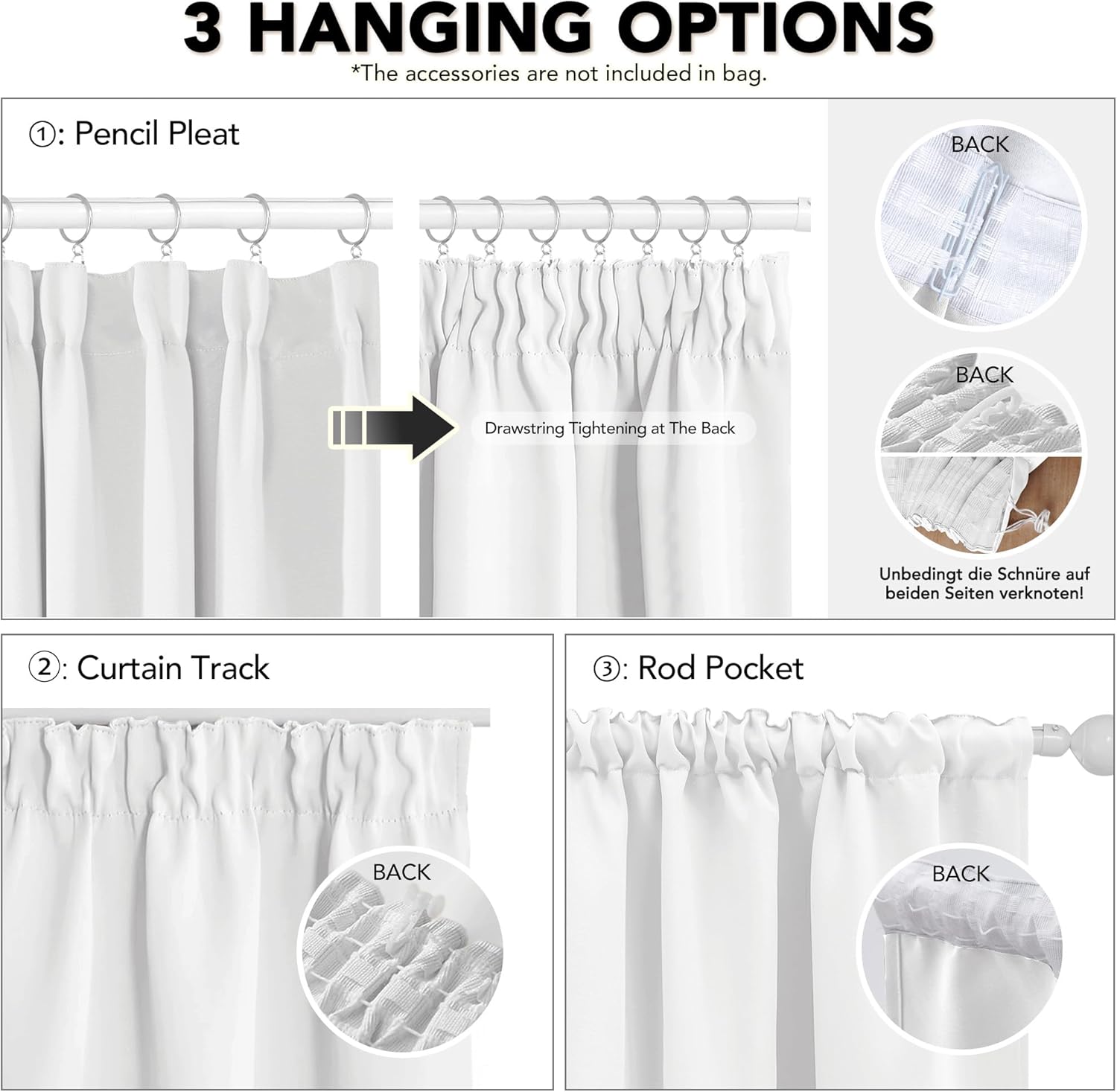 Deconovo Tende Oscuranti Camera da Letto 2 Pezzi - immagine 5