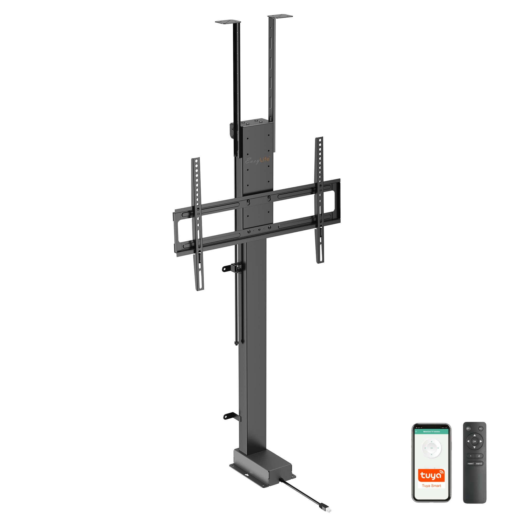 Easylife Sollevatore TV Motorizzato da 43 a 88 Pollici, Nero