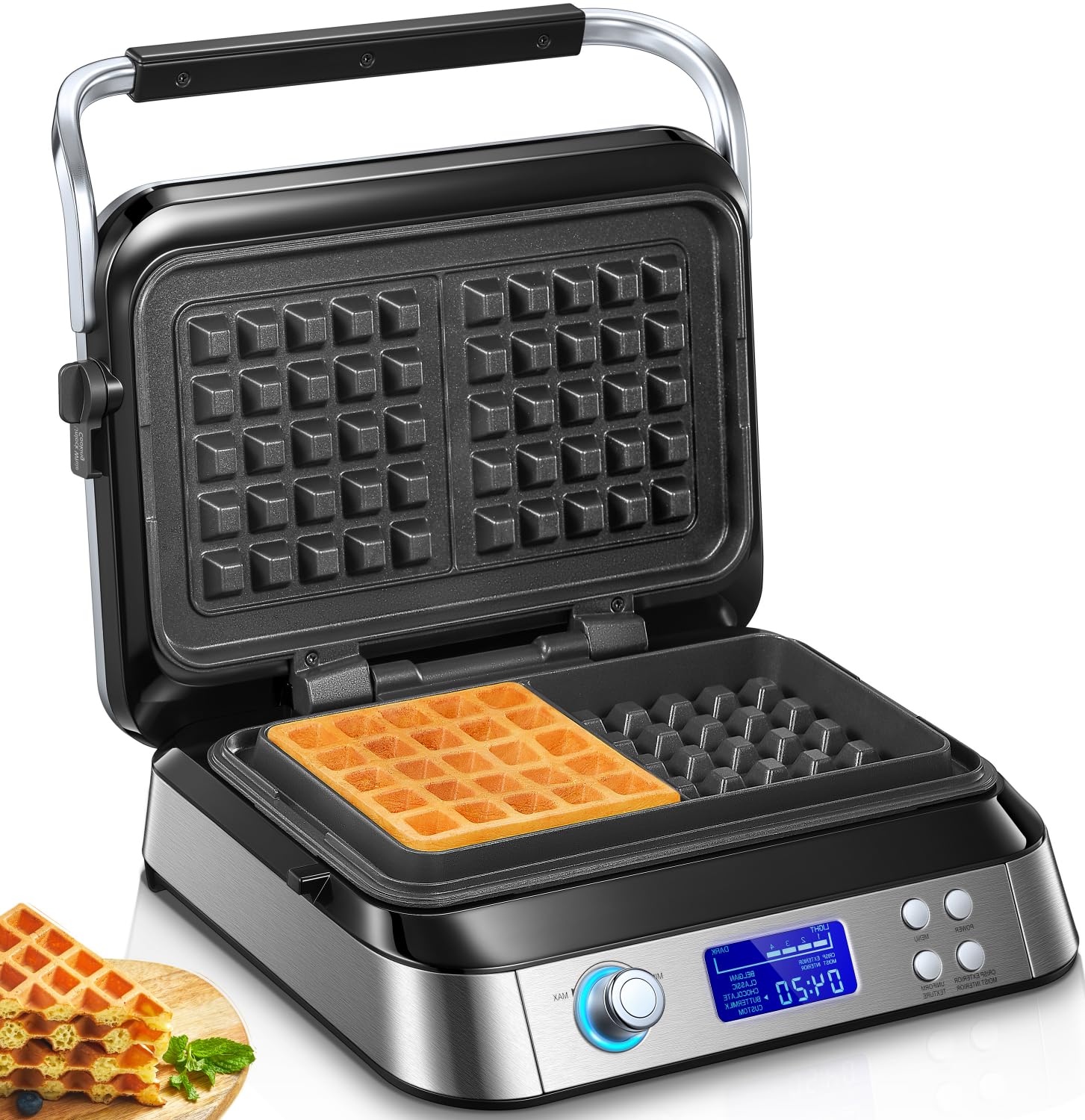 Piastra per Waffle Belga 1600W Smart Doppia Waffle pro