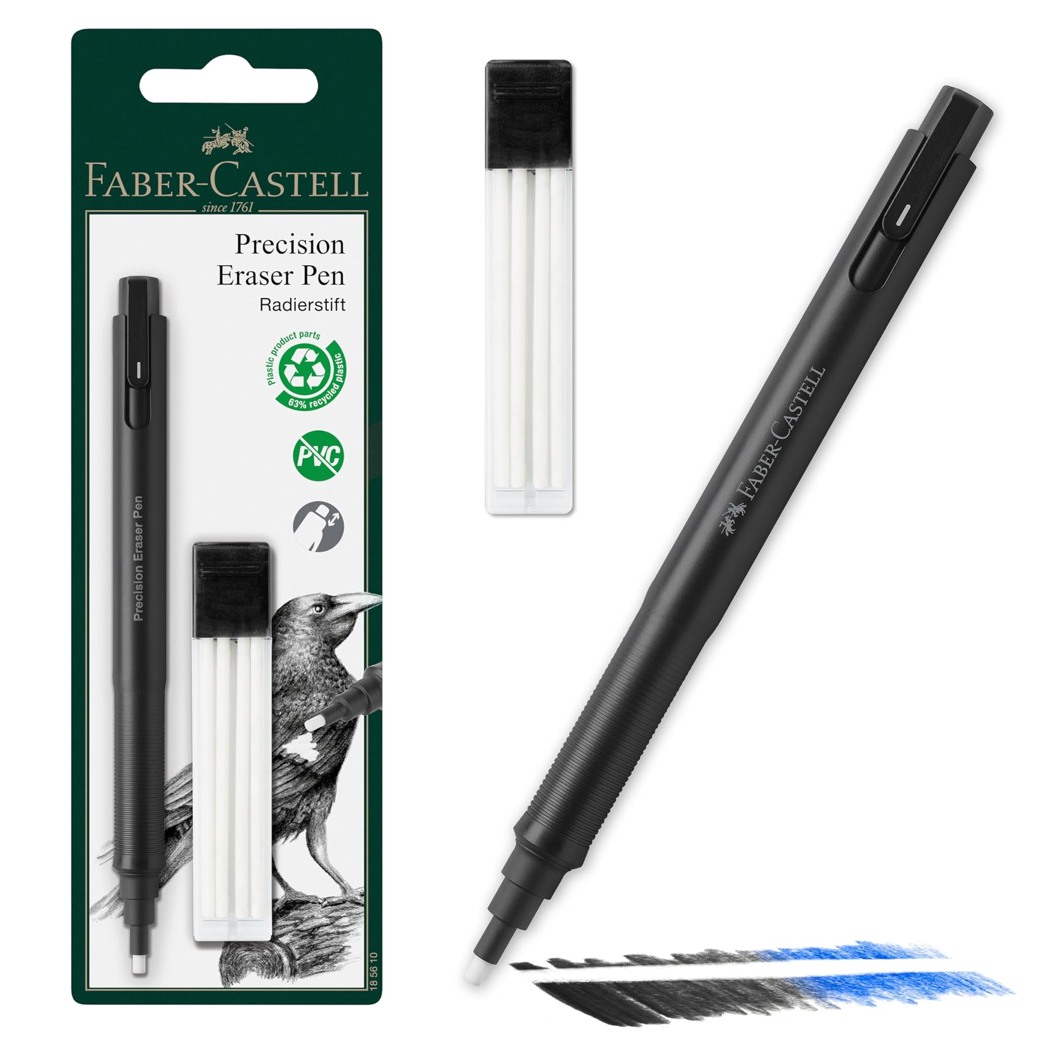 Faber-castell 185610 Gomma di Precisione a Penna Ricaricabile