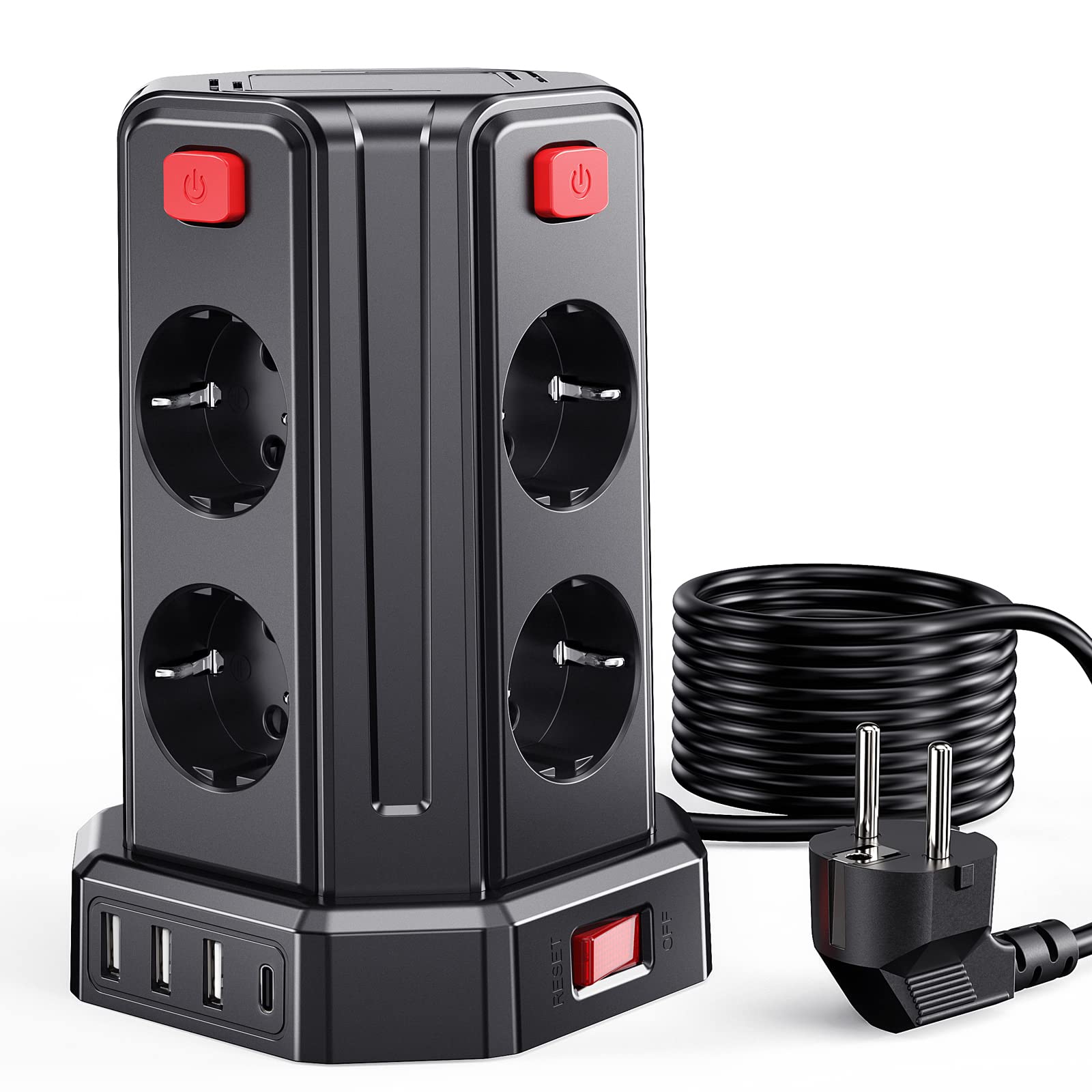 Sameriver Ciabatta Multipresa 8 Prese 3 USB A + 1 USB C