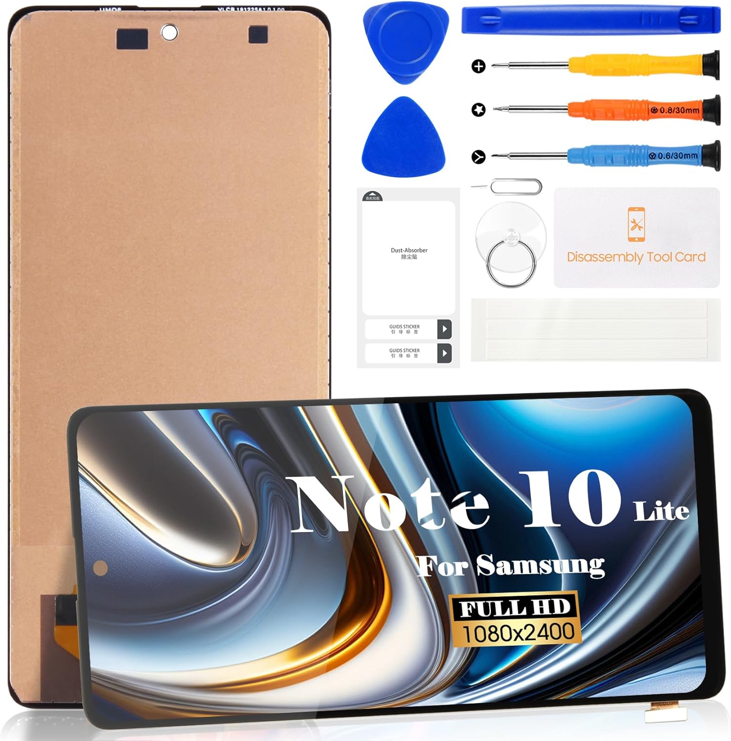 TFT Display LCD per Samsung Galaxy Note10 Lite, Nero - immagine 1