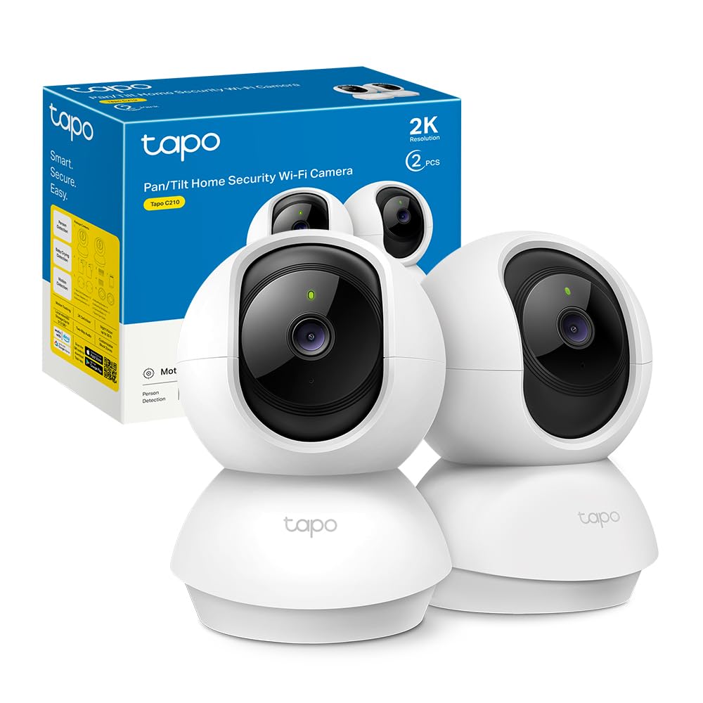 Tapo C210P2 - Telecamera Wi-Fi Interno 2K (2 Pezzi)