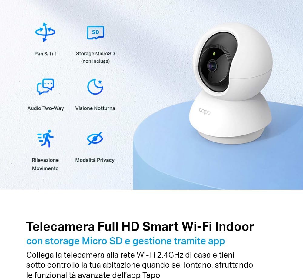 Tapo C210P2 - Telecamera Wi-Fi Interno 2K (2 Pezzi) - immagine 2