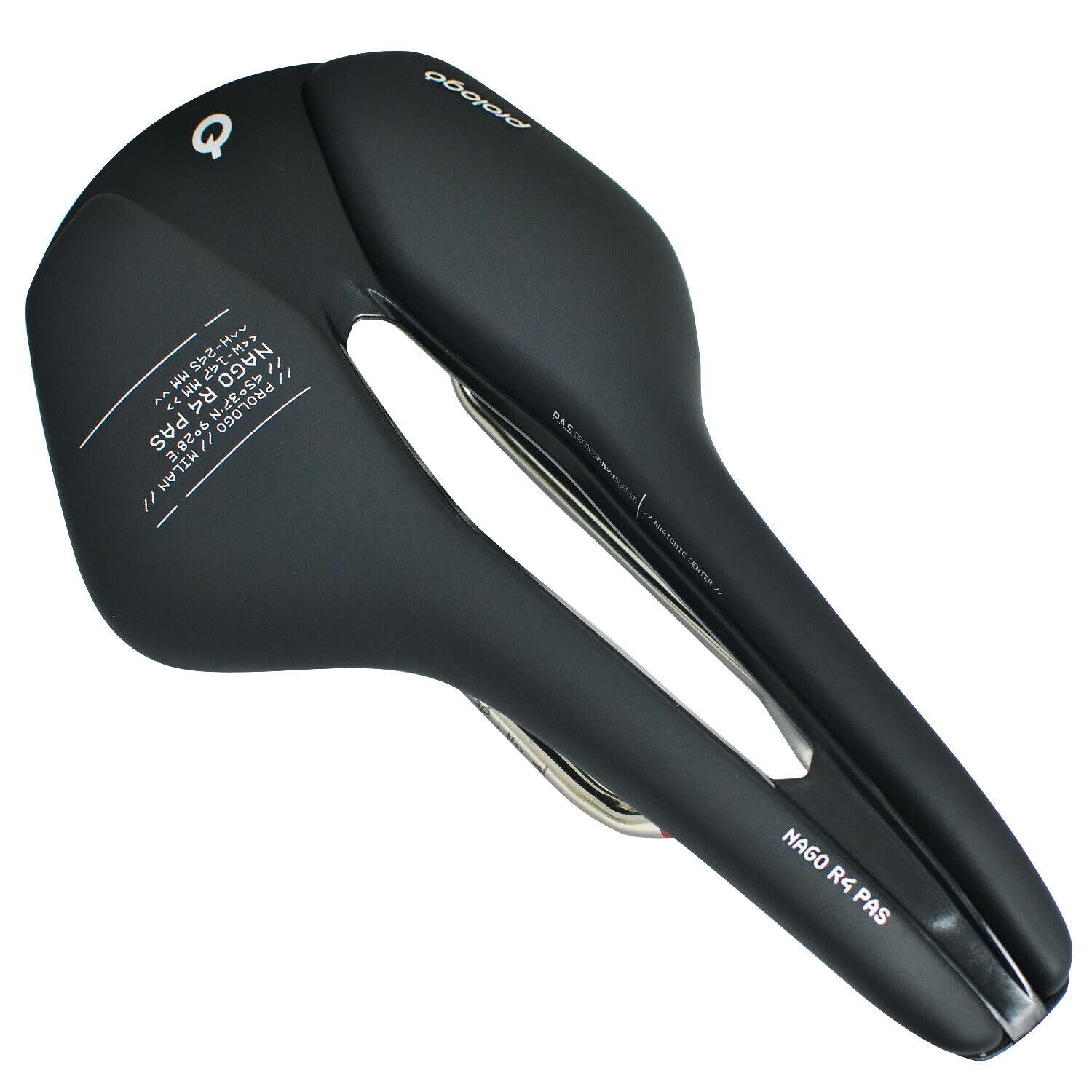 Prologo Nago R4 PAS 147 Tirox Rail Road Saddle, Black, PR2981