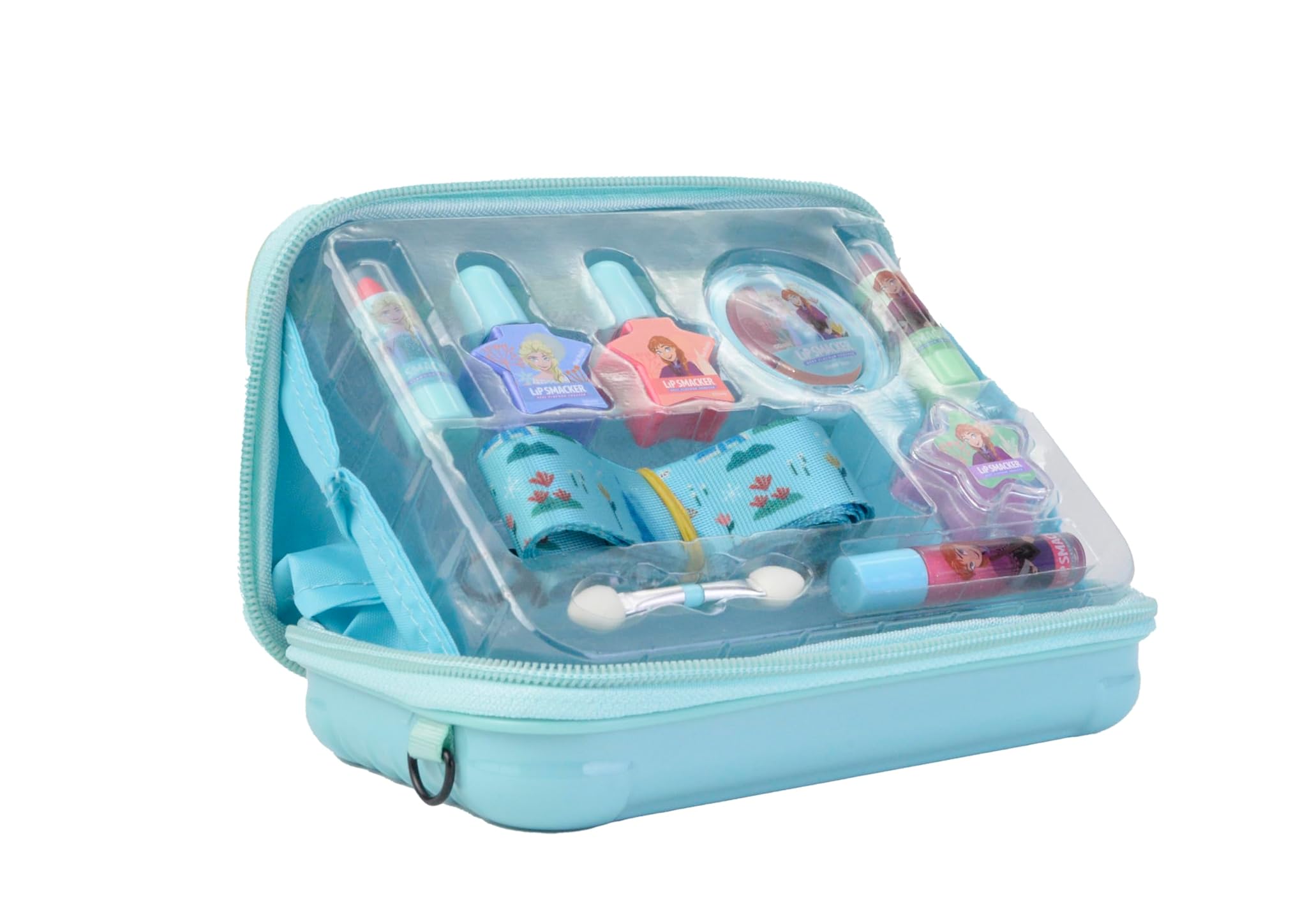 Lip Smacker Frozen Travel Beauty Case, Valigetta Trucchi Frozen per Bambini con Palette di Ombretti, Make-up per Labbra e Unghie con Accessori Beauty Inclusi