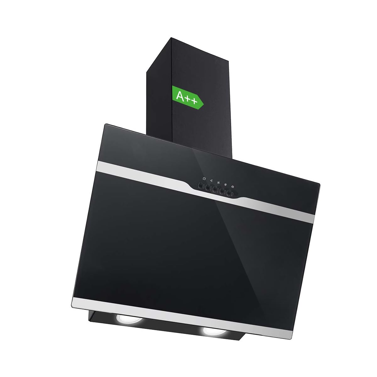 Sndoas Cappa Aspirante Inclinata 350 m³/h, Nera