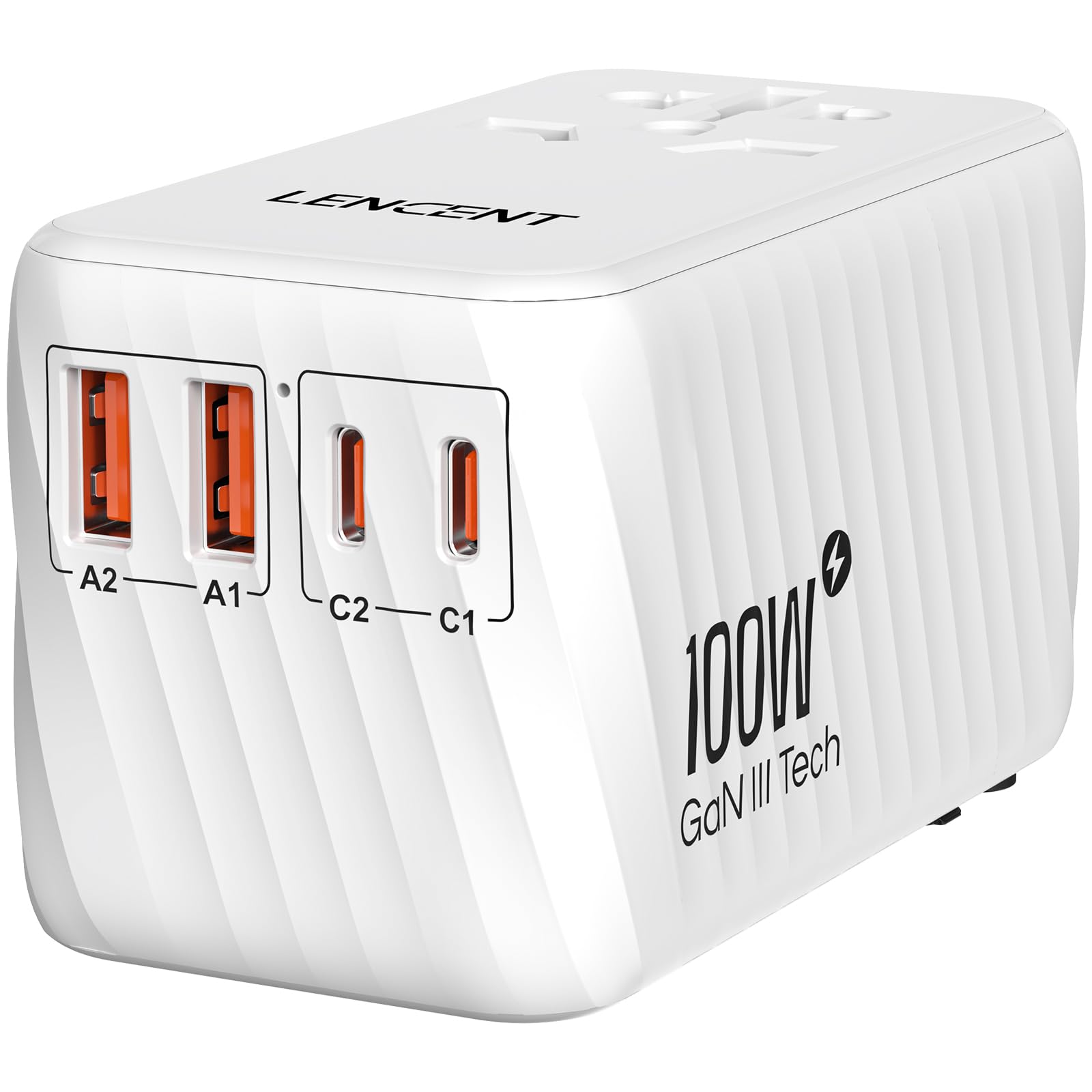 Lencent GaN 100W Adattatore Universale da Viaggio