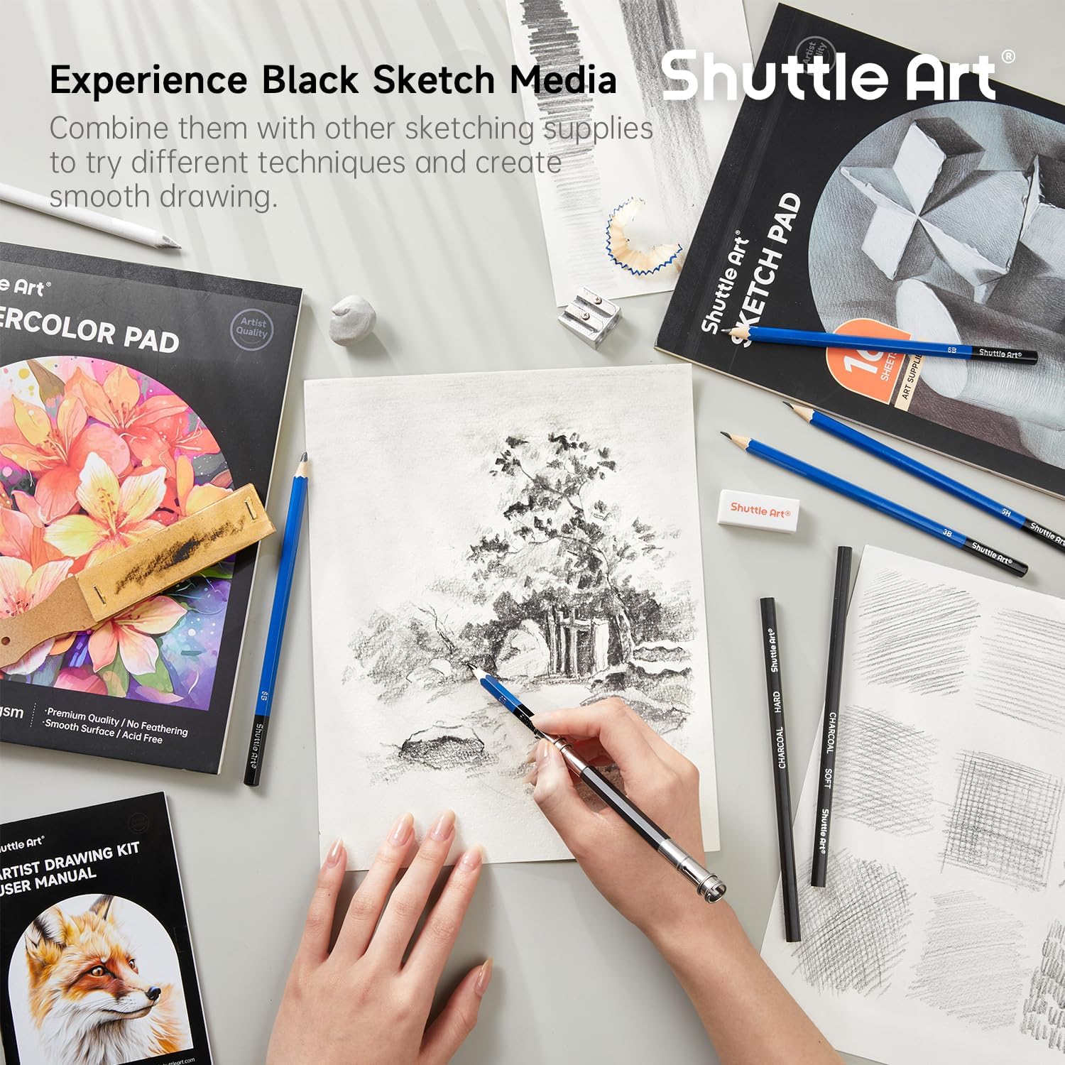 Shuttle Art Kit Matite da Disegno Professionale 103 Pezzi - immagine 5
