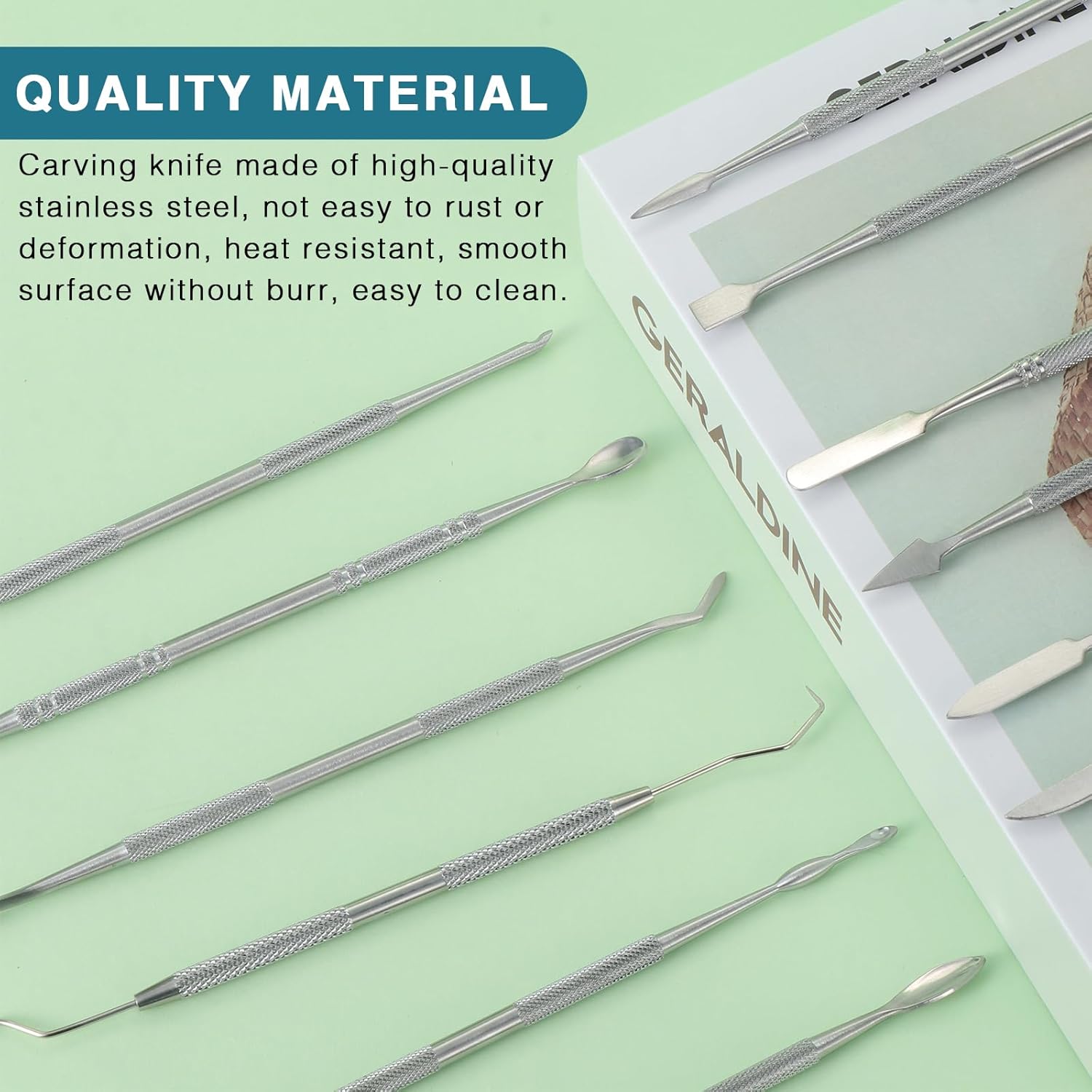 Coolty 12pcs Attrezzi per Intagliare Cera e Argilla - immagine 2