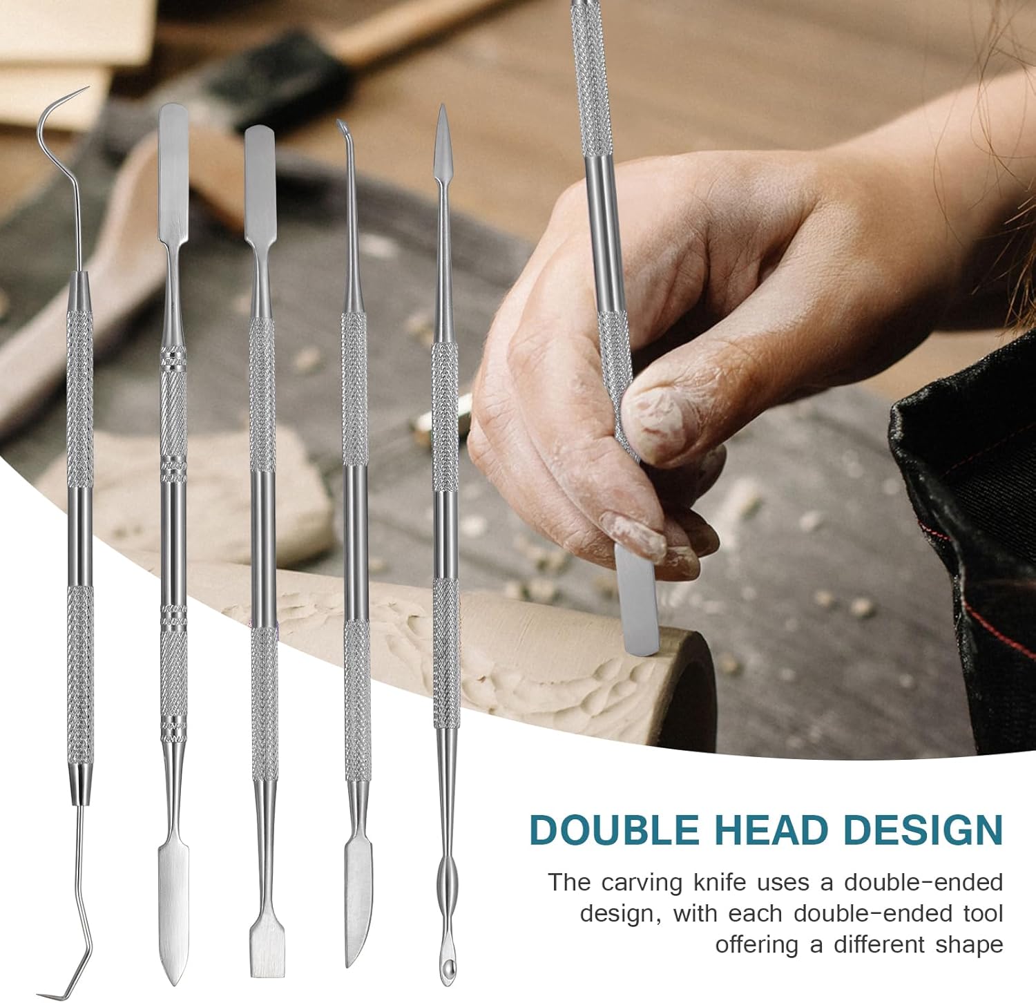 Coolty 12pcs Attrezzi per Intagliare Cera e Argilla - immagine 3