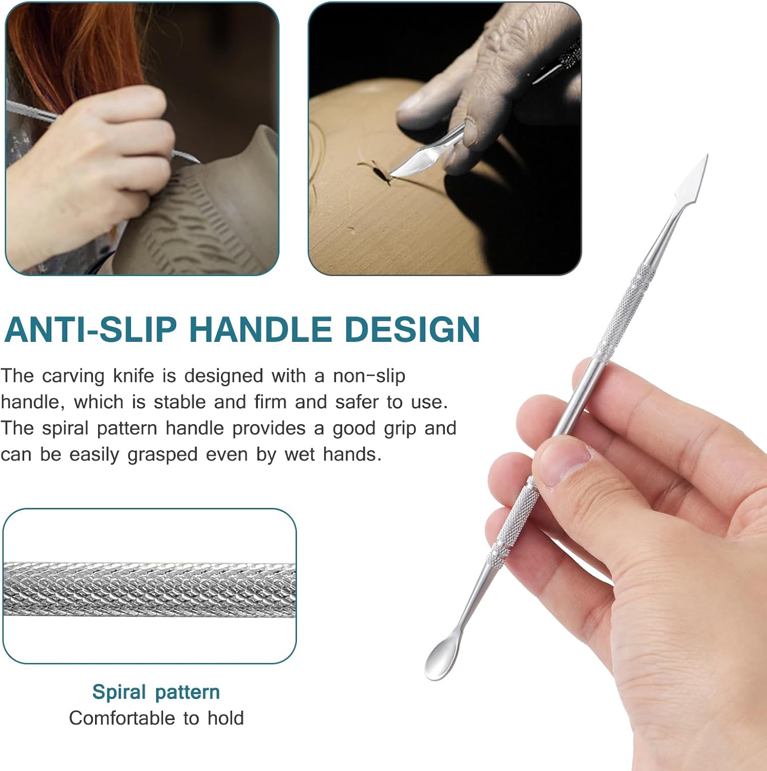 Coolty 12pcs Attrezzi per Intagliare Cera e Argilla - immagine 4