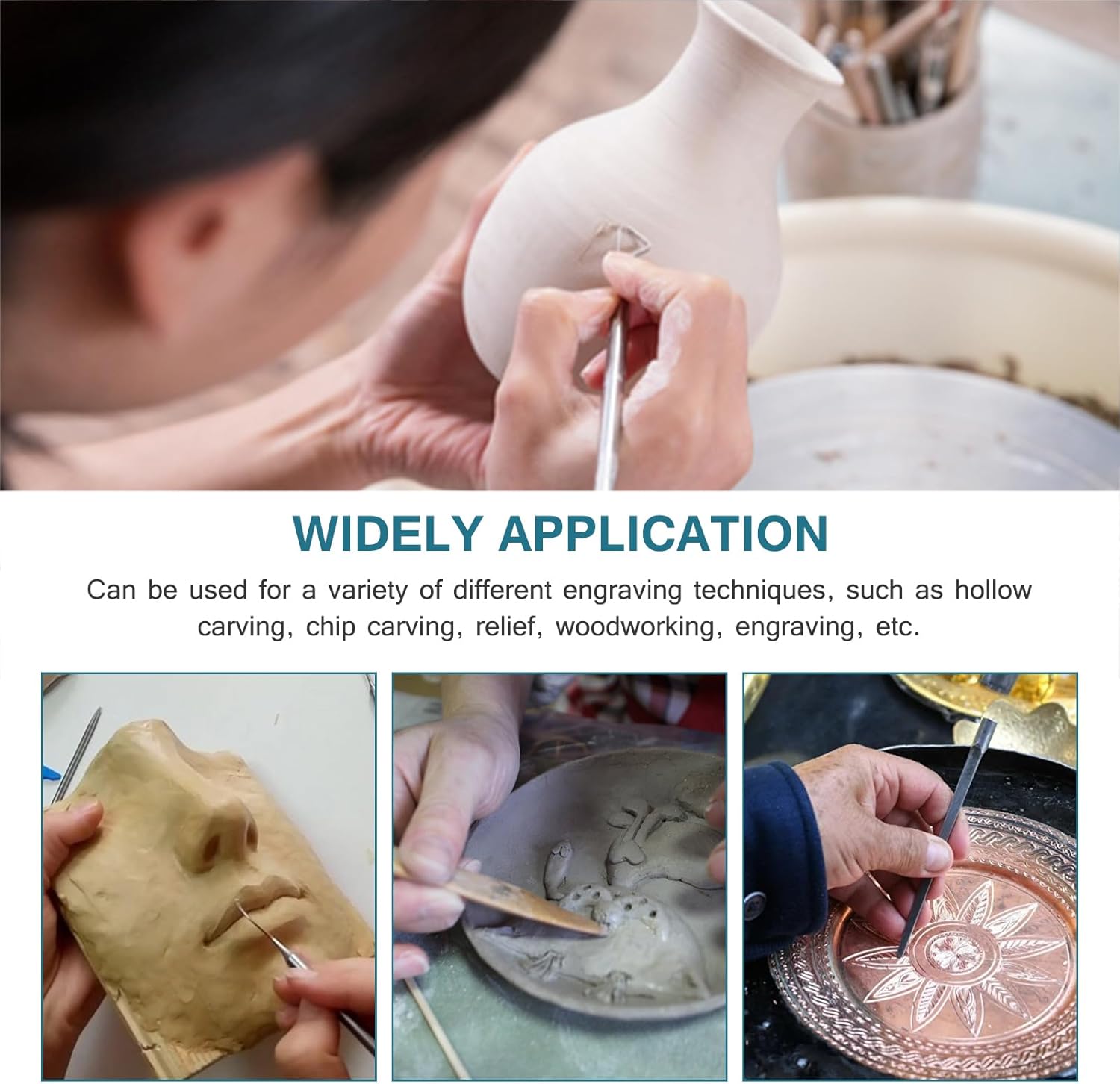 Coolty 12pcs Attrezzi per Intagliare Cera e Argilla - immagine 5